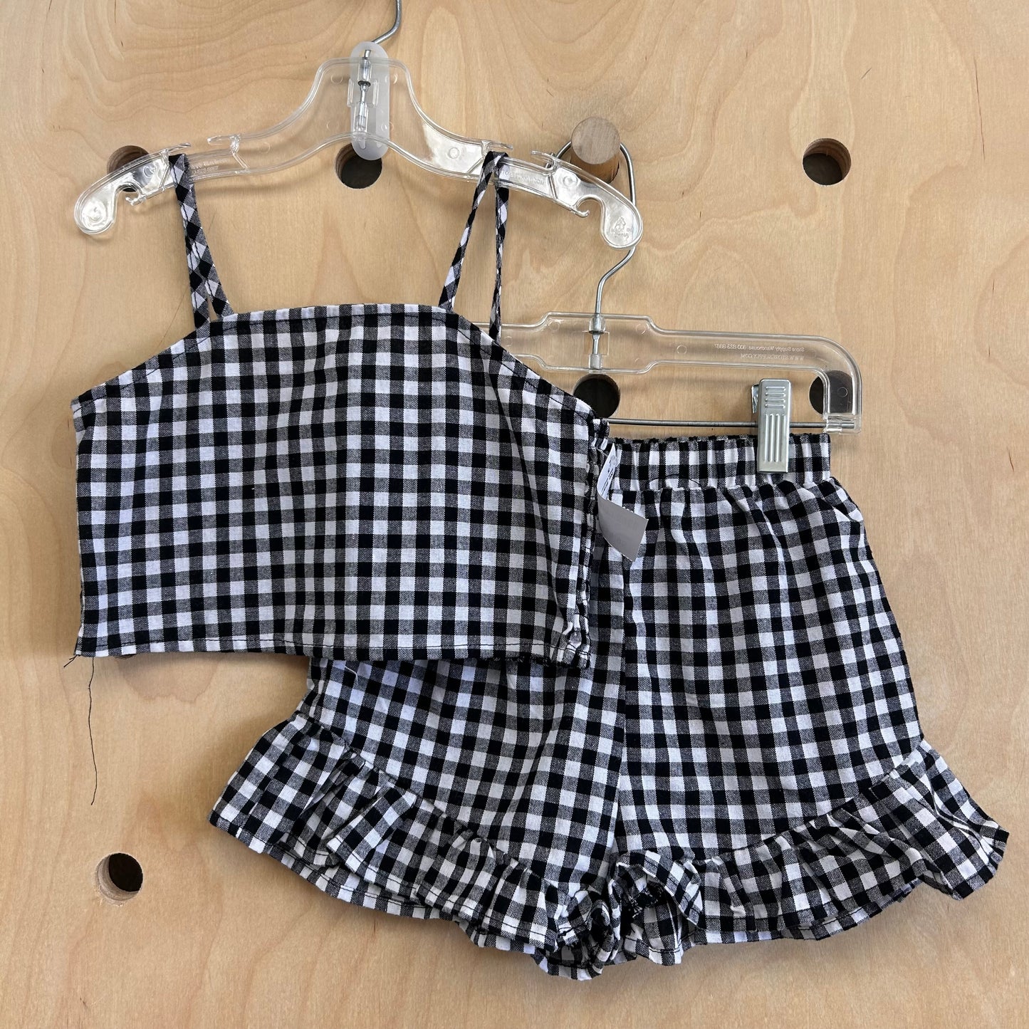 Black Gingham Tank & Shorts