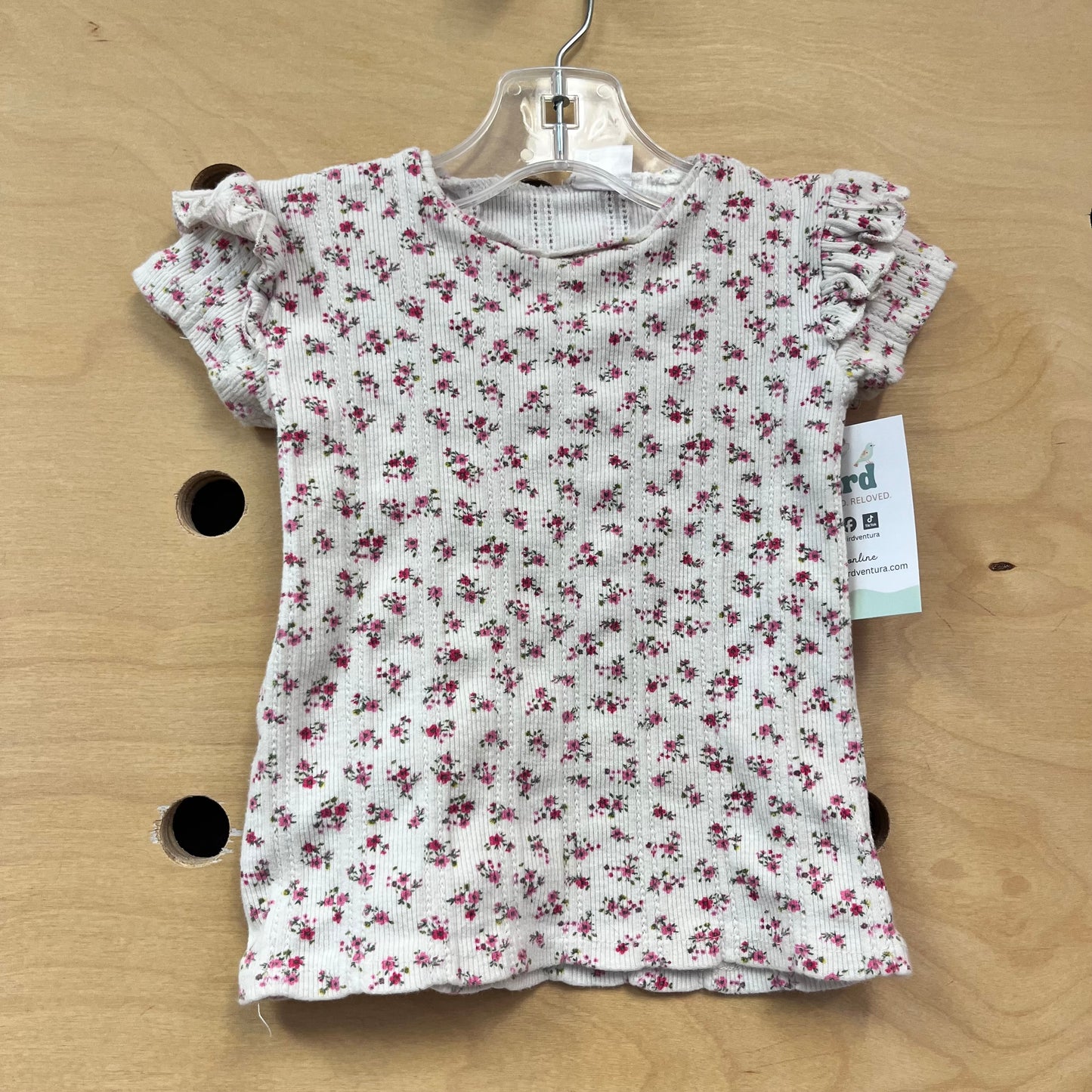 White/Pink Floral Shirt