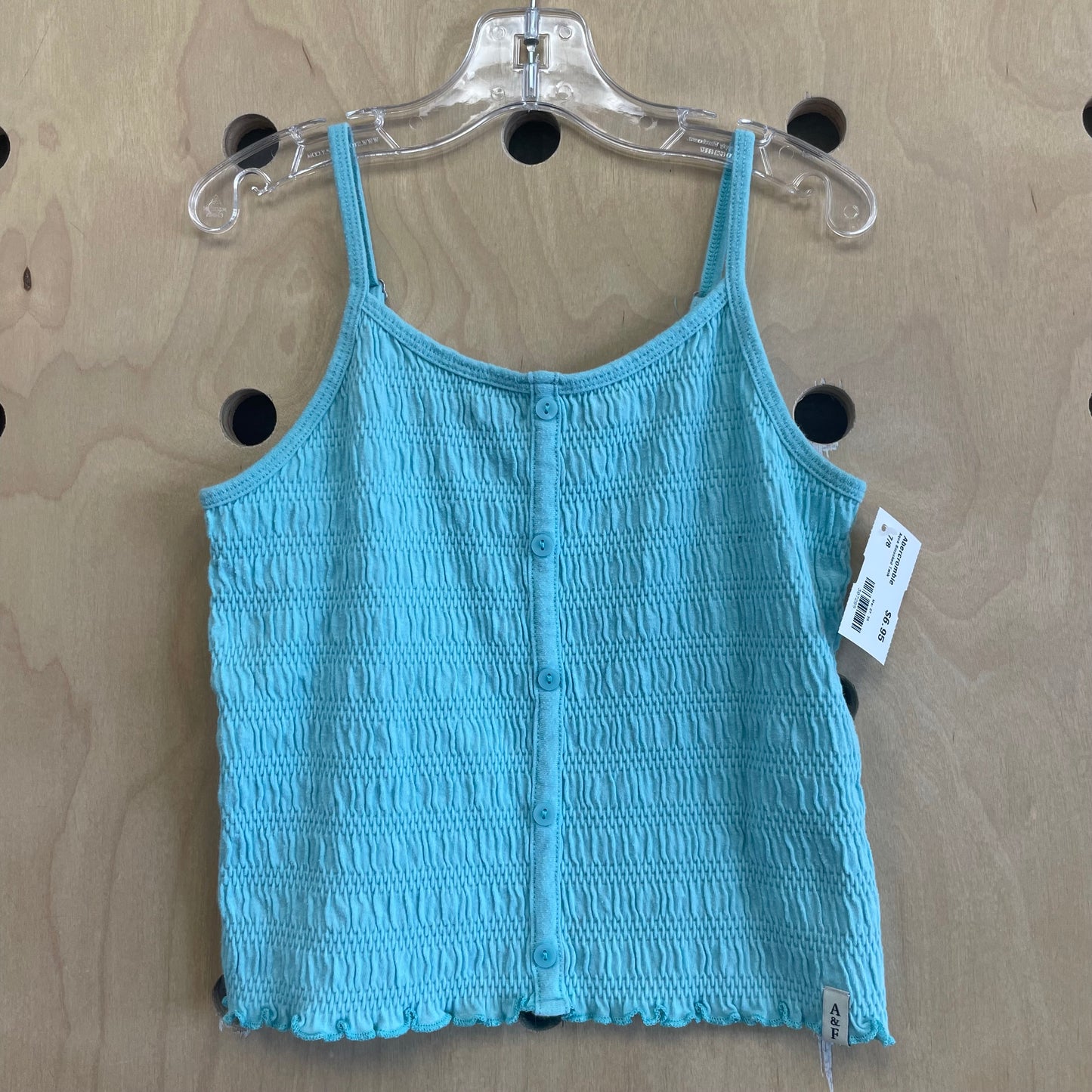 Aqua Smocked Tank