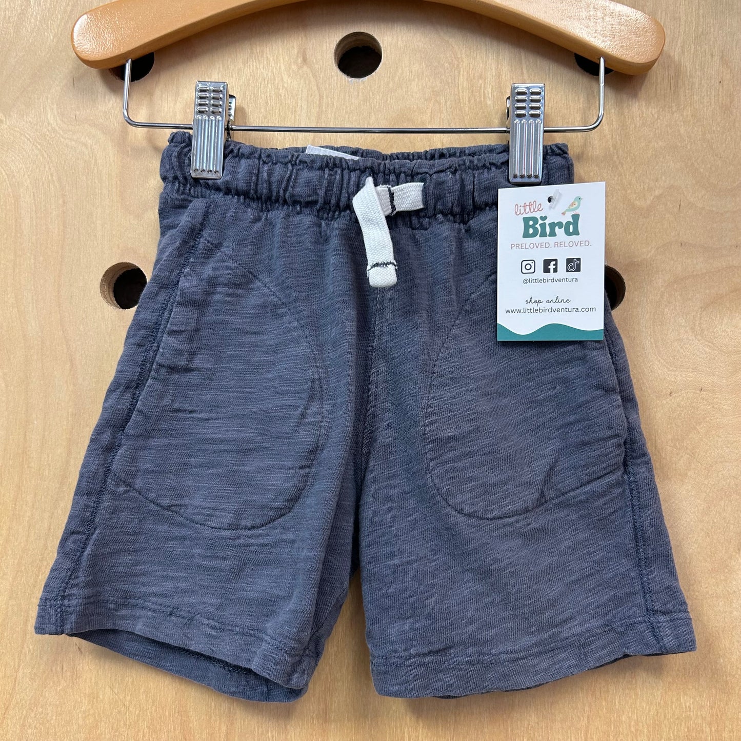 Blue Drawstring Shorts