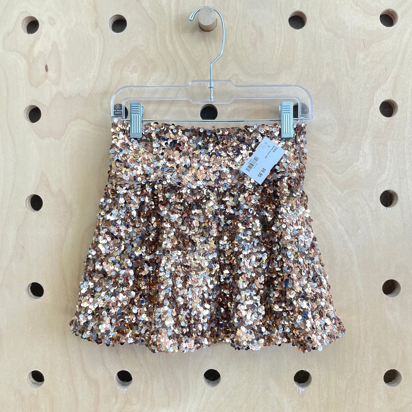 Metallic Sequin Skirt