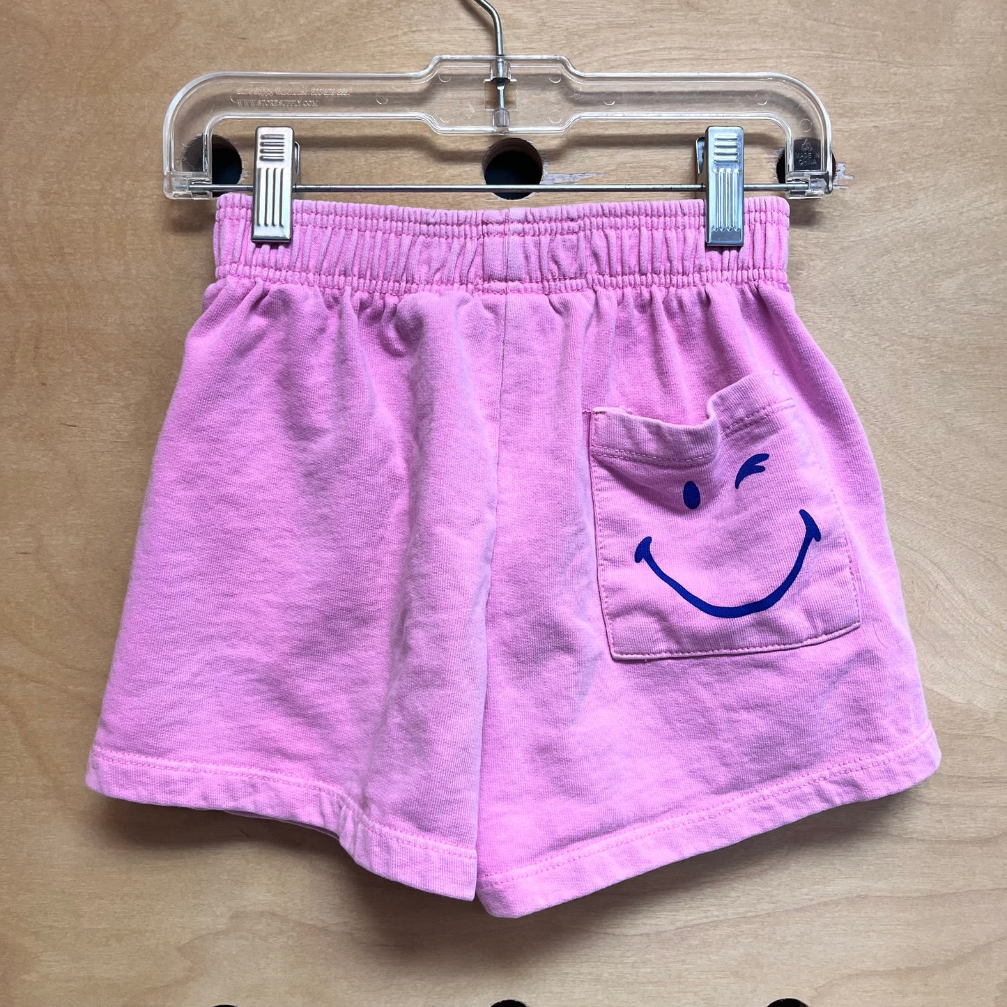 Pink Sequin Smileys Pull On Shorts