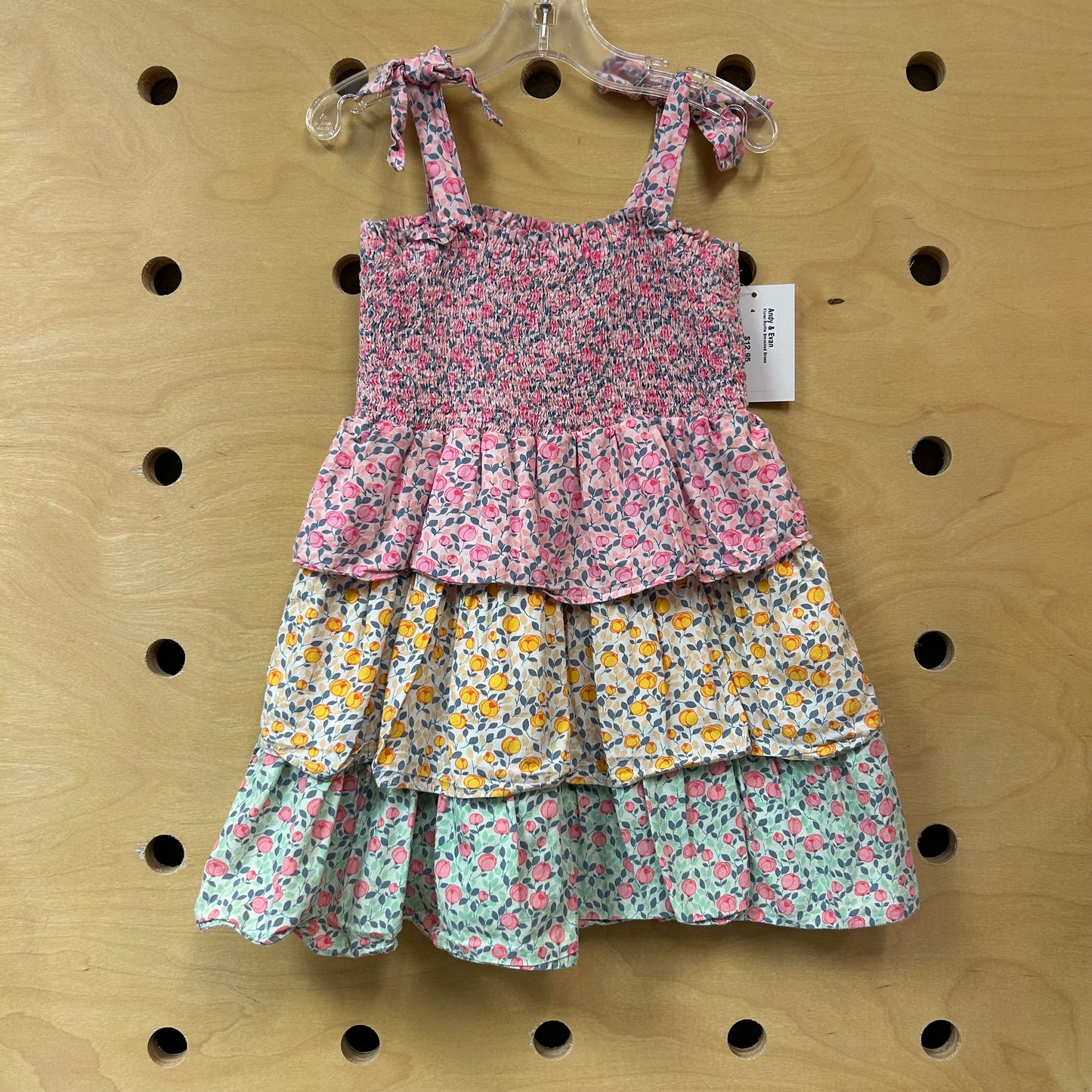Floral Ruffle Smocked Dress