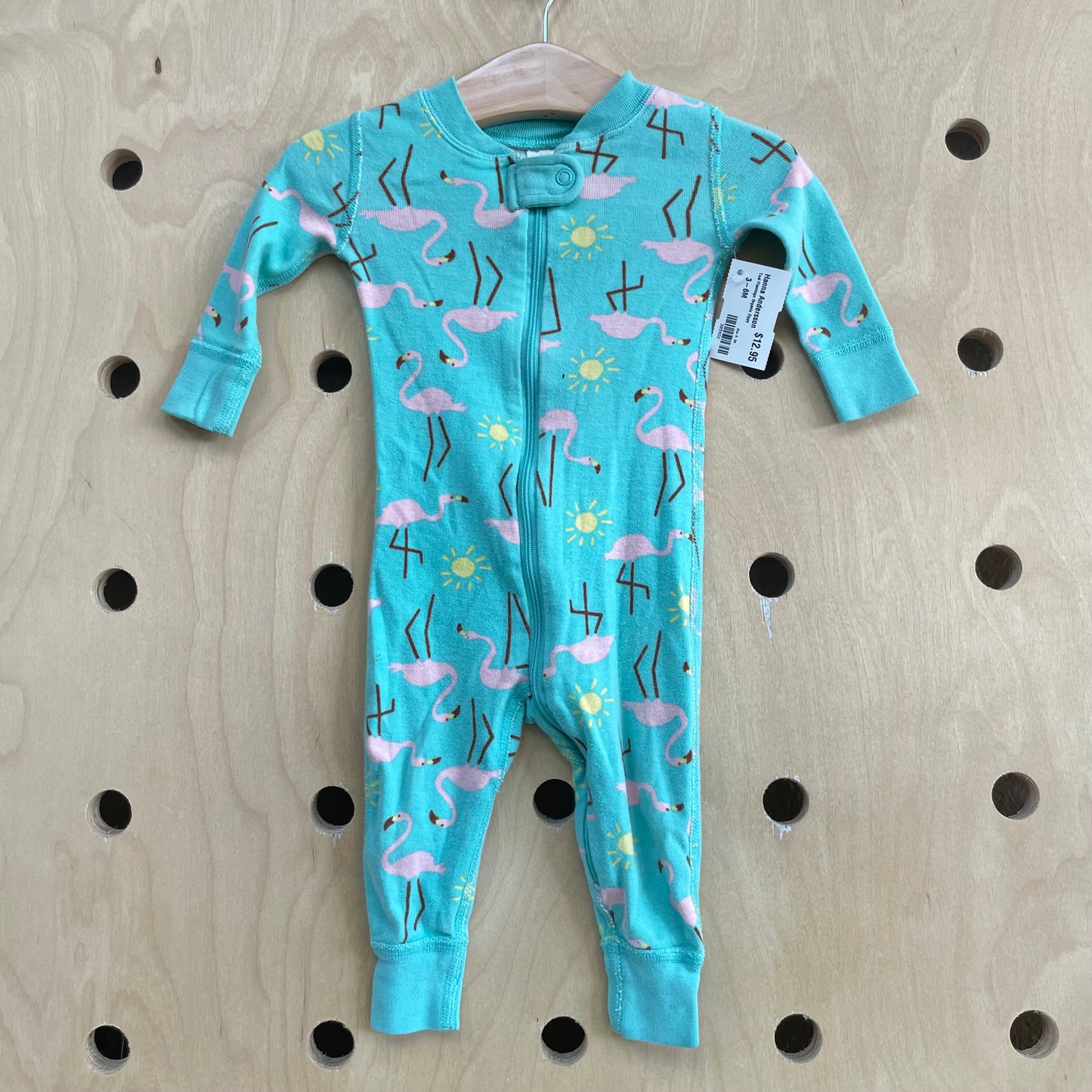 Teal Flamingo Organic Zippy