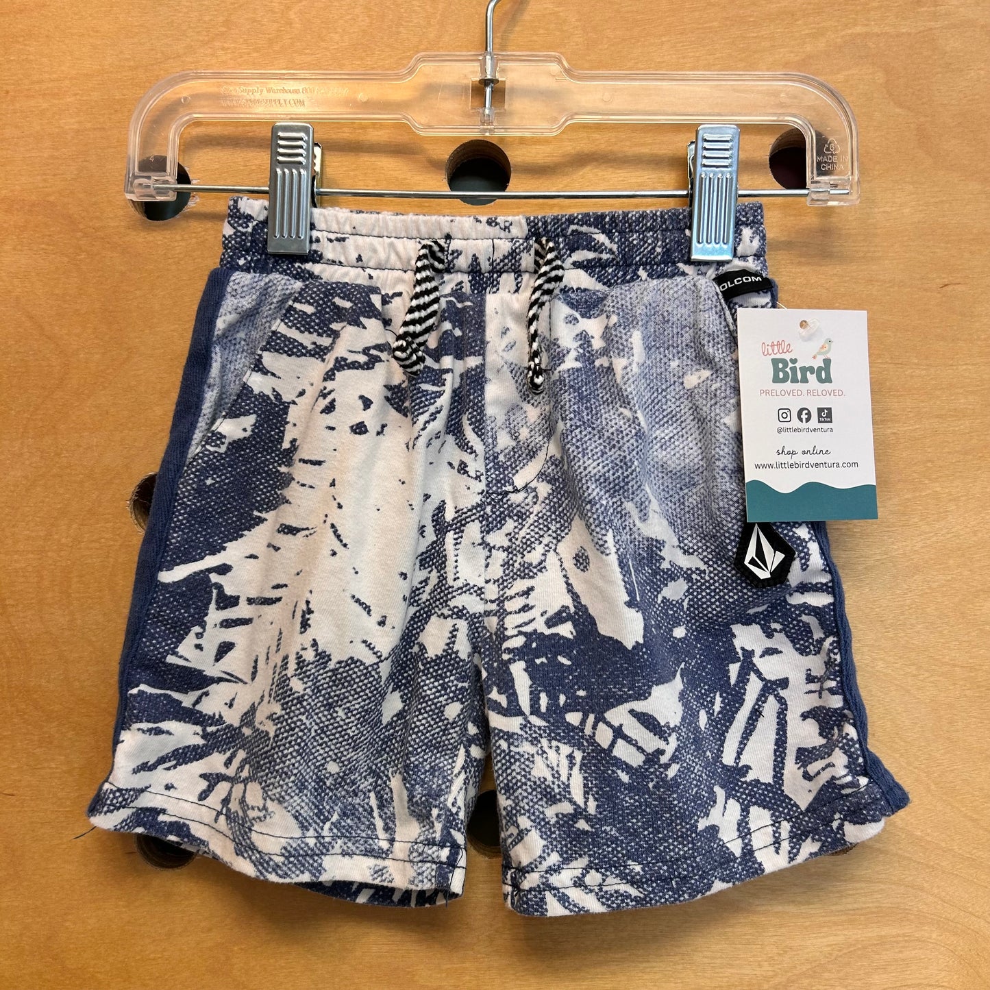 Blue/White Drawstring Shorts