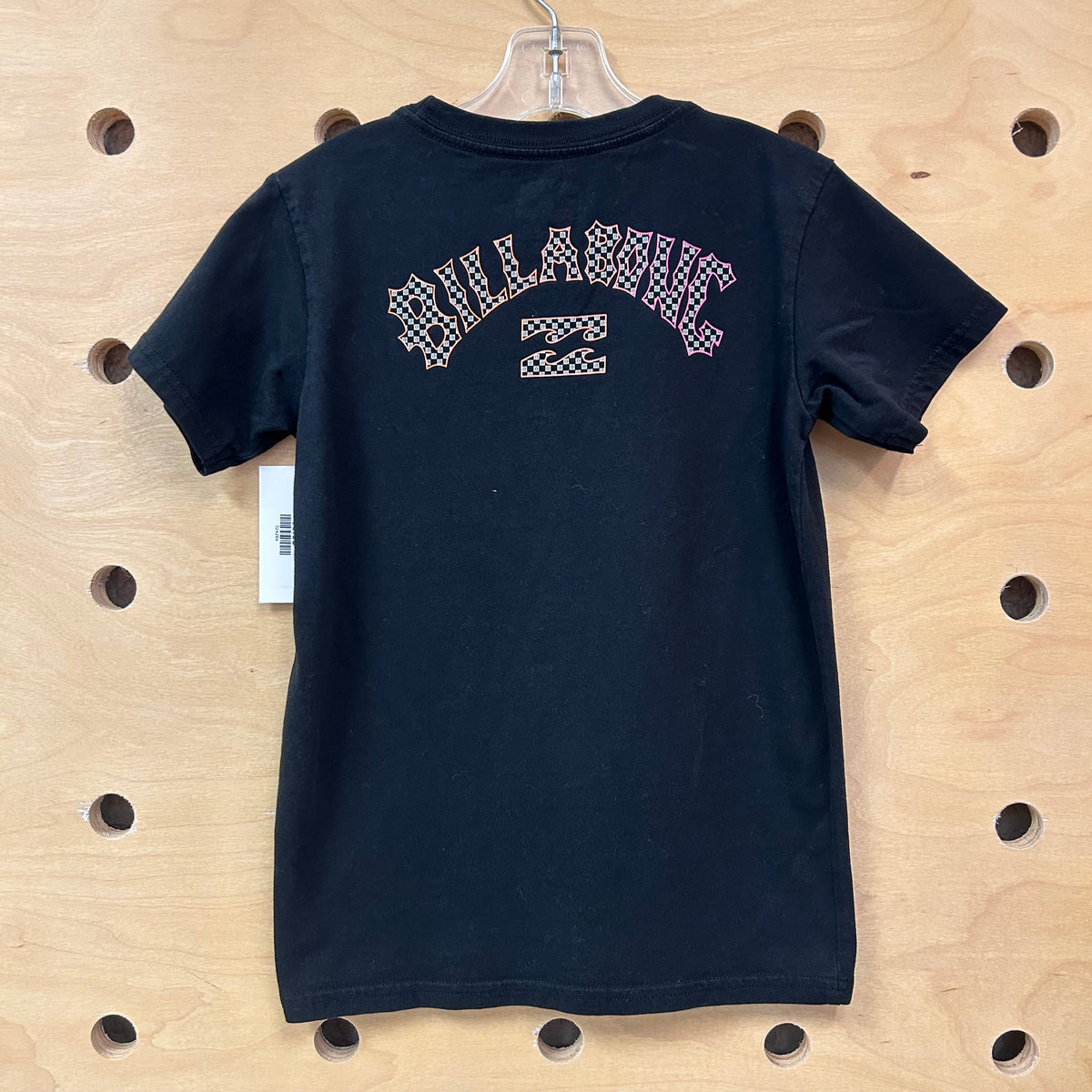Black Checkered Logo Tee