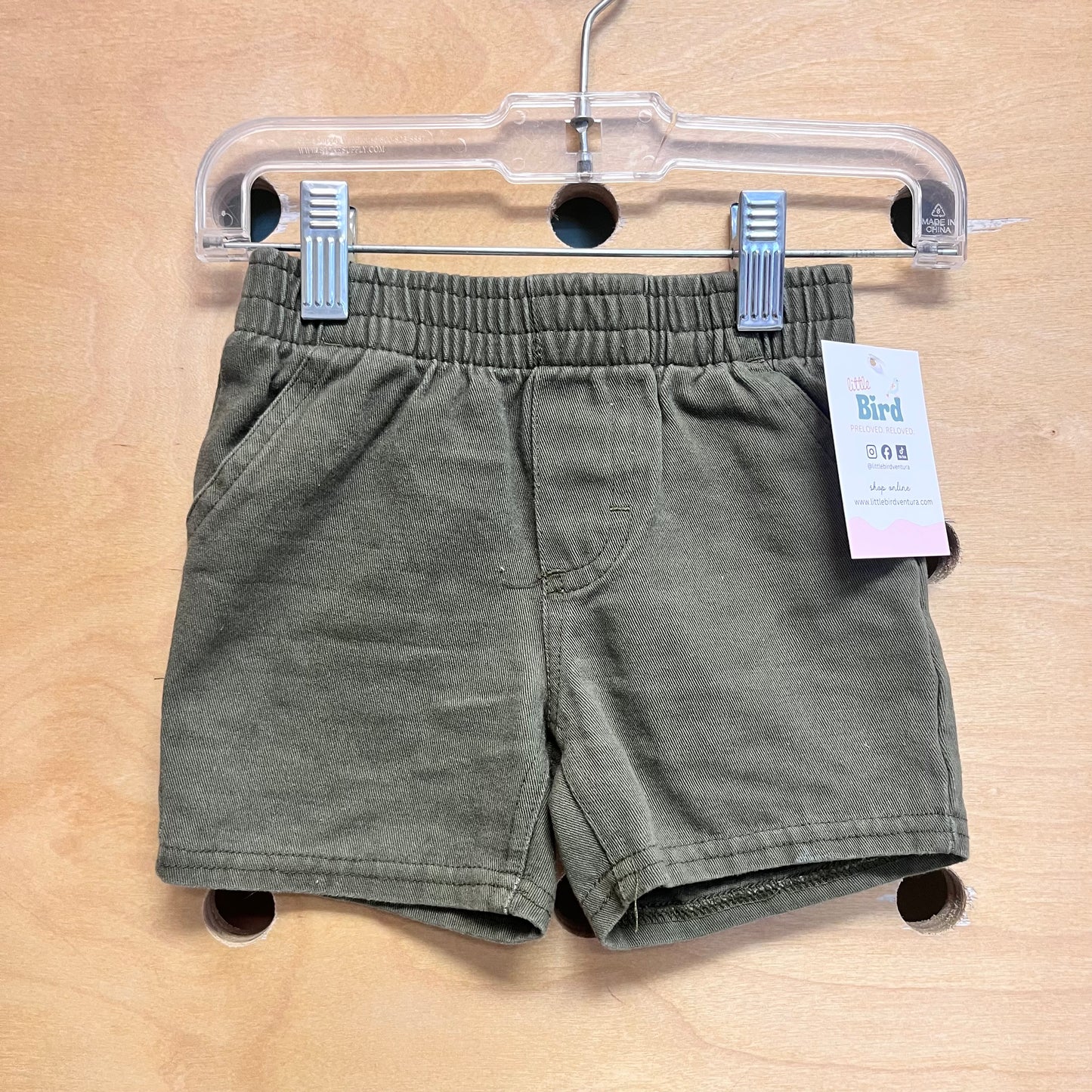Green Pull On Shorts