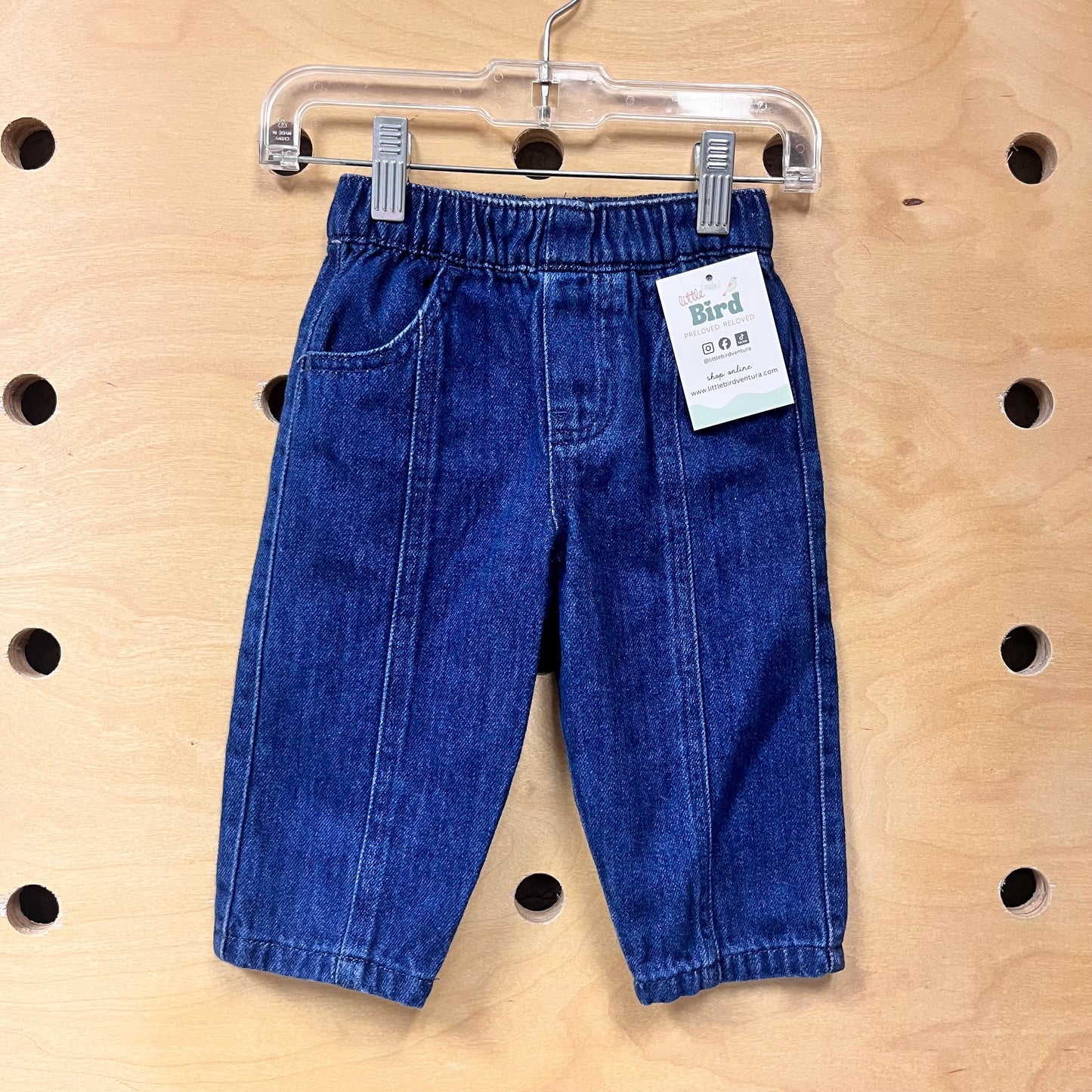 Blue Pull On Jeans
