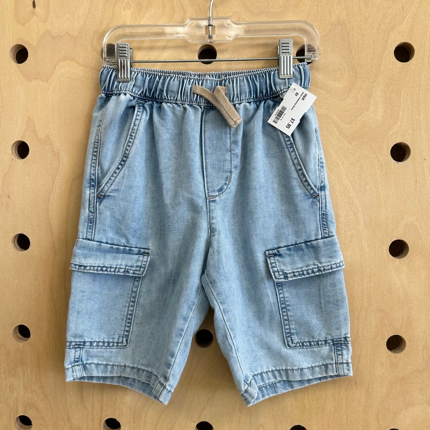 Denim Drawstring Shorts