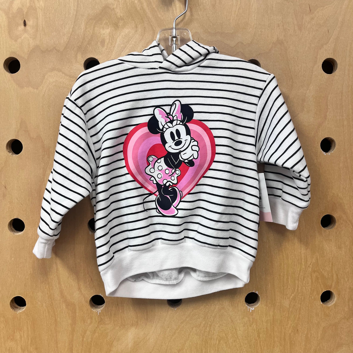 Minnie Striped Hoodie Pullover