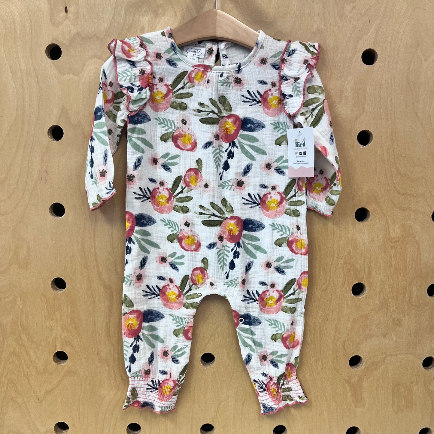 Cream Floral Gauze Romper NEW!