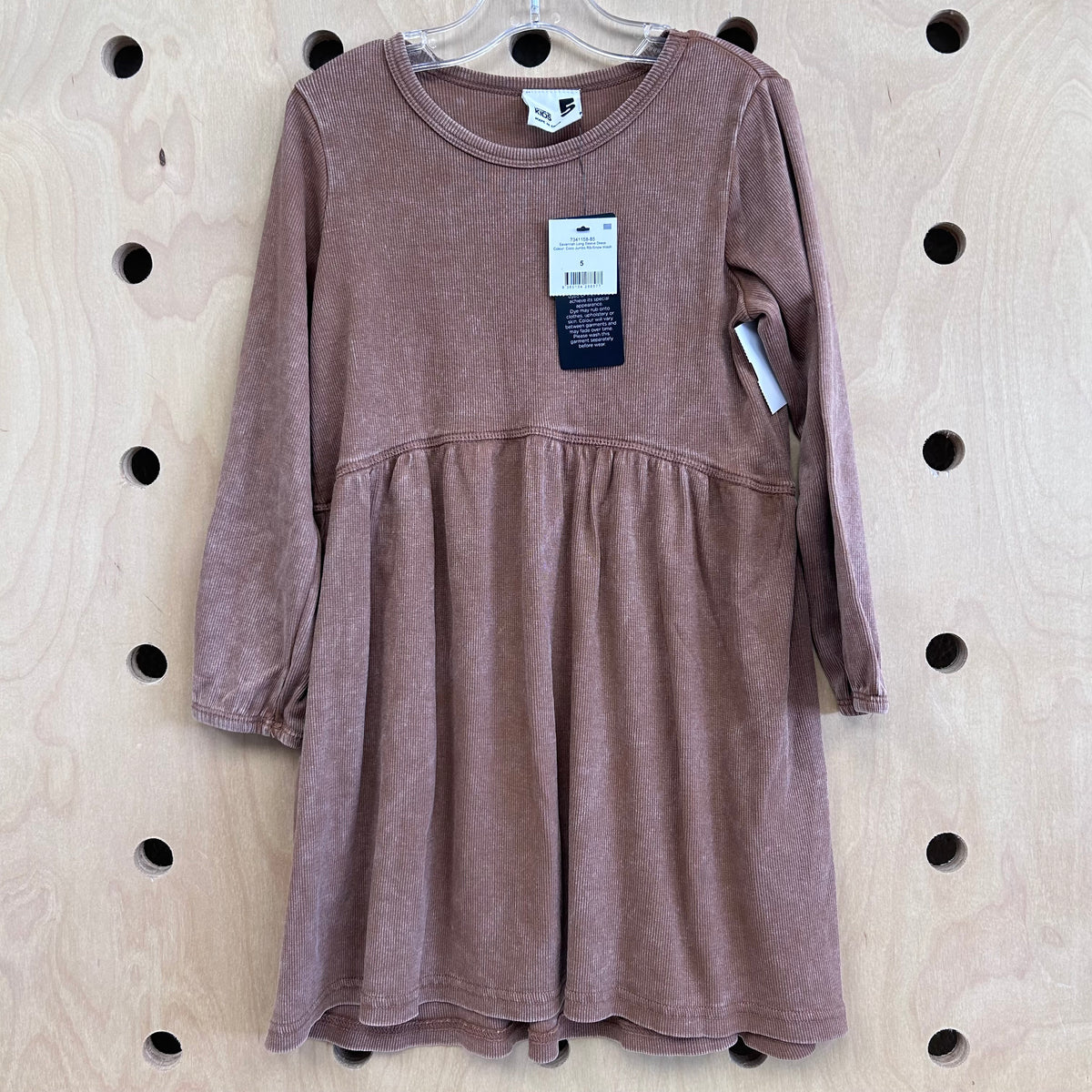 Brown Mineral Wash Dress NEW!