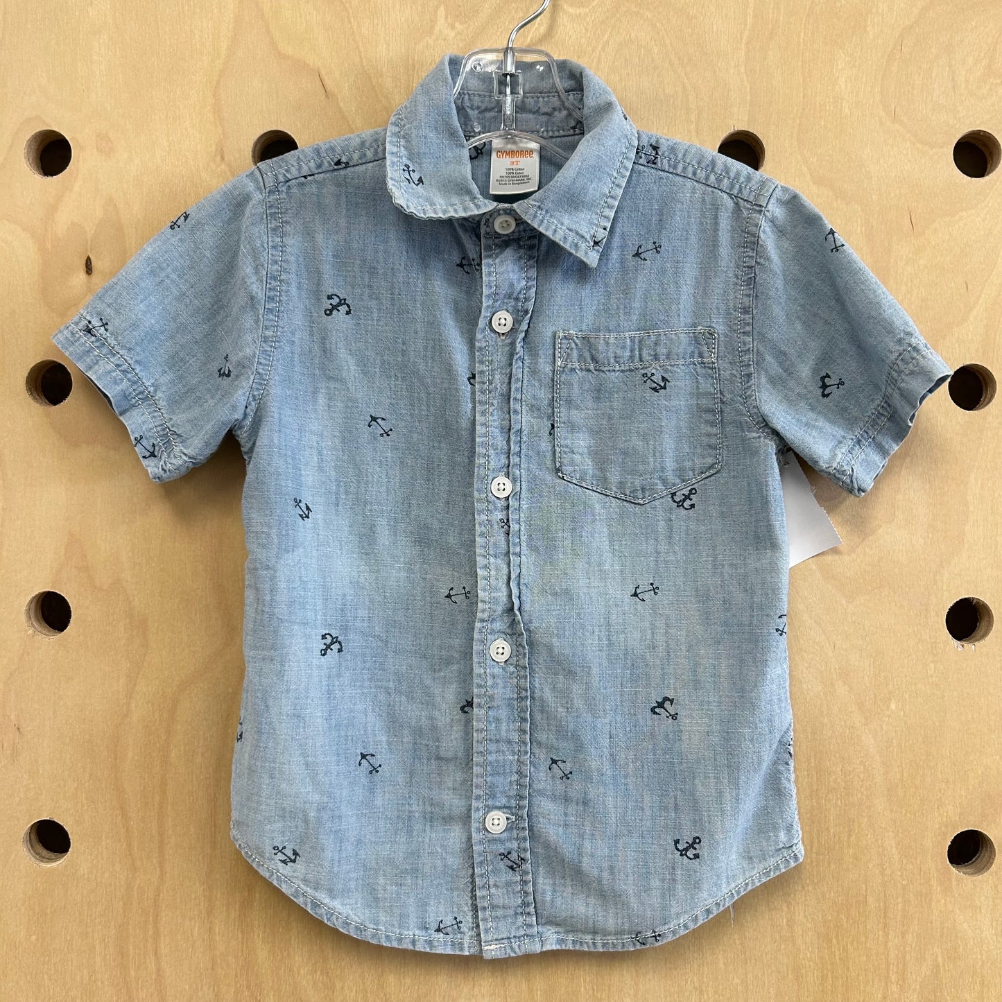 Denim Anchors Button Up Shirt