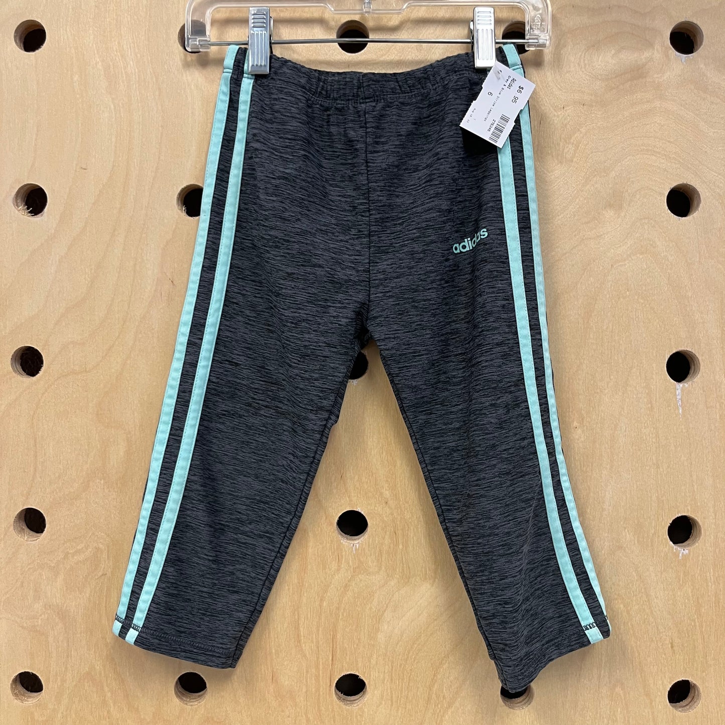 Grey & Blue Stripe Leggings