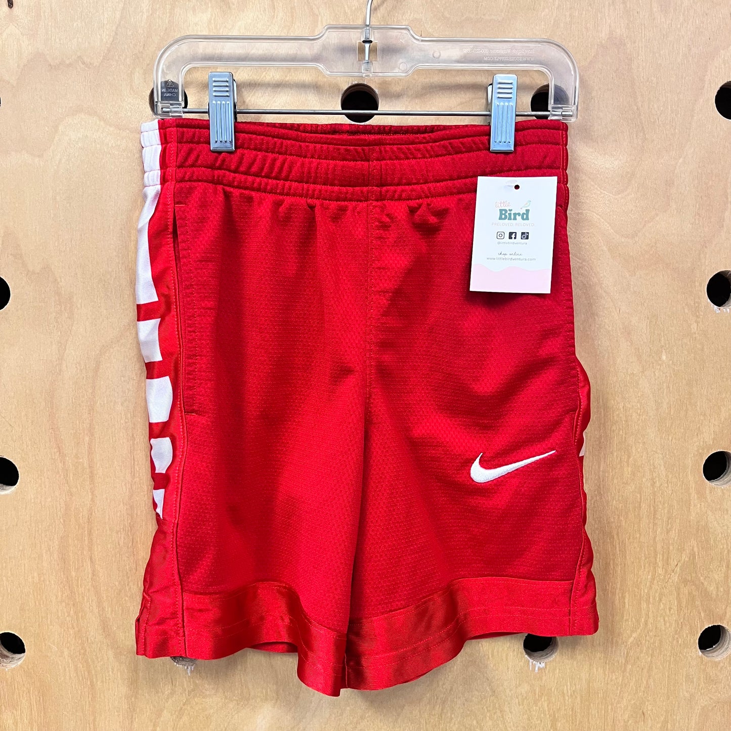 Red Dri-Fit Embroirdered Logo Shorts