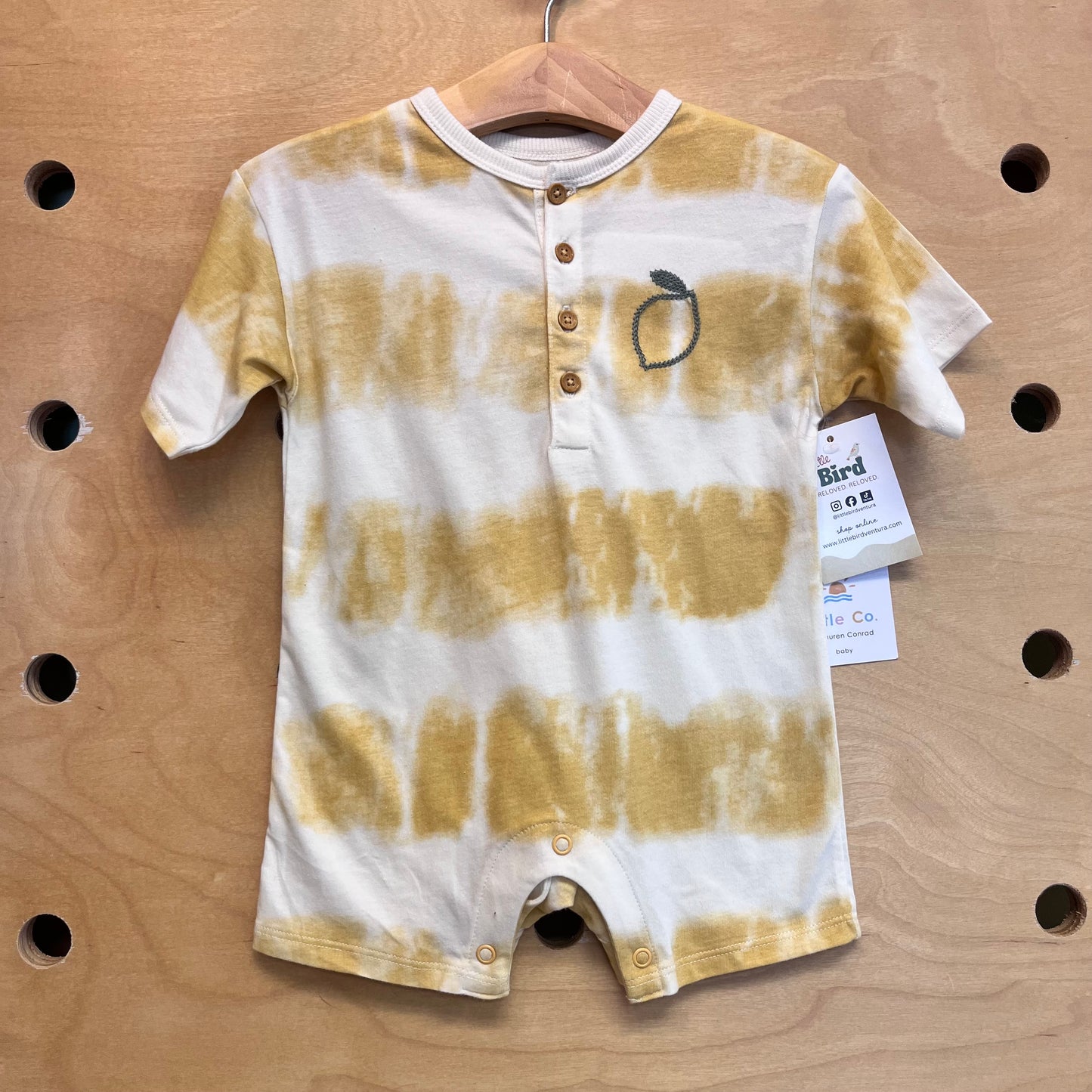 Organic Tie Dye Lemon Romper NEW!