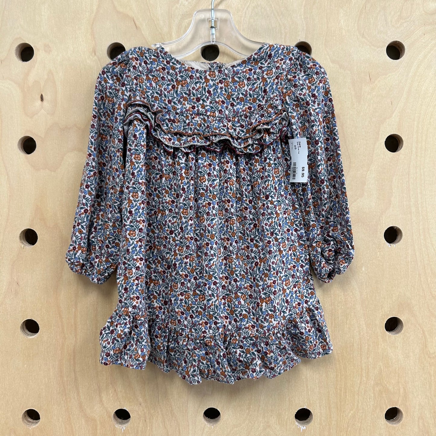 Grey Floral Top
