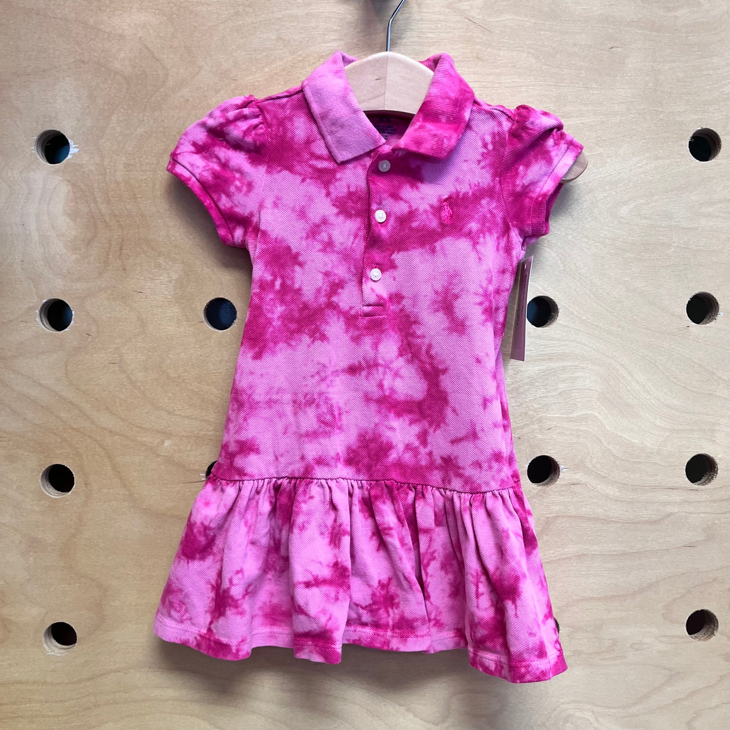 Pink Tie Dye Polo Dress