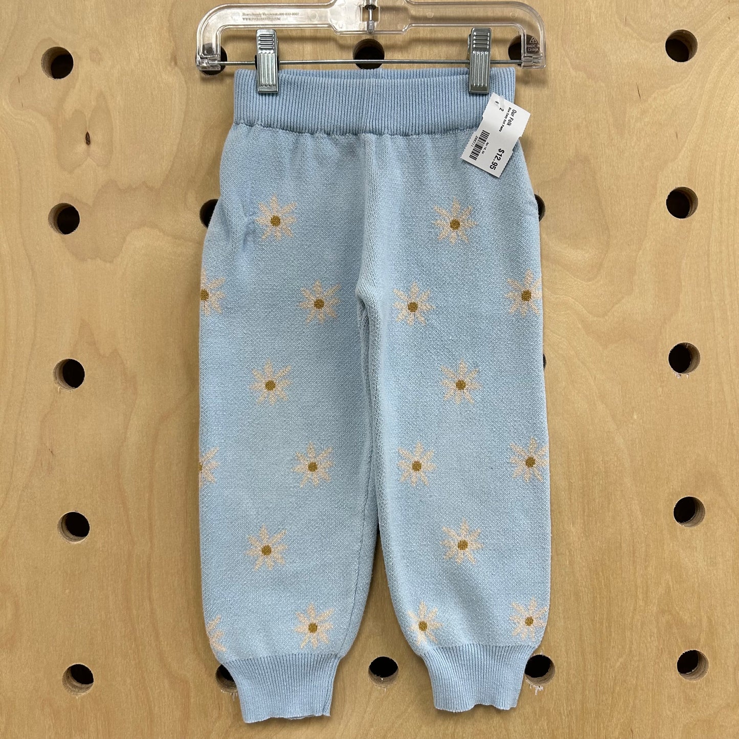 Blue Daisy Knit Pants