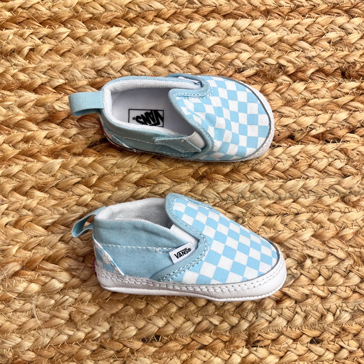 Blue & White Checkered Crib Walkers