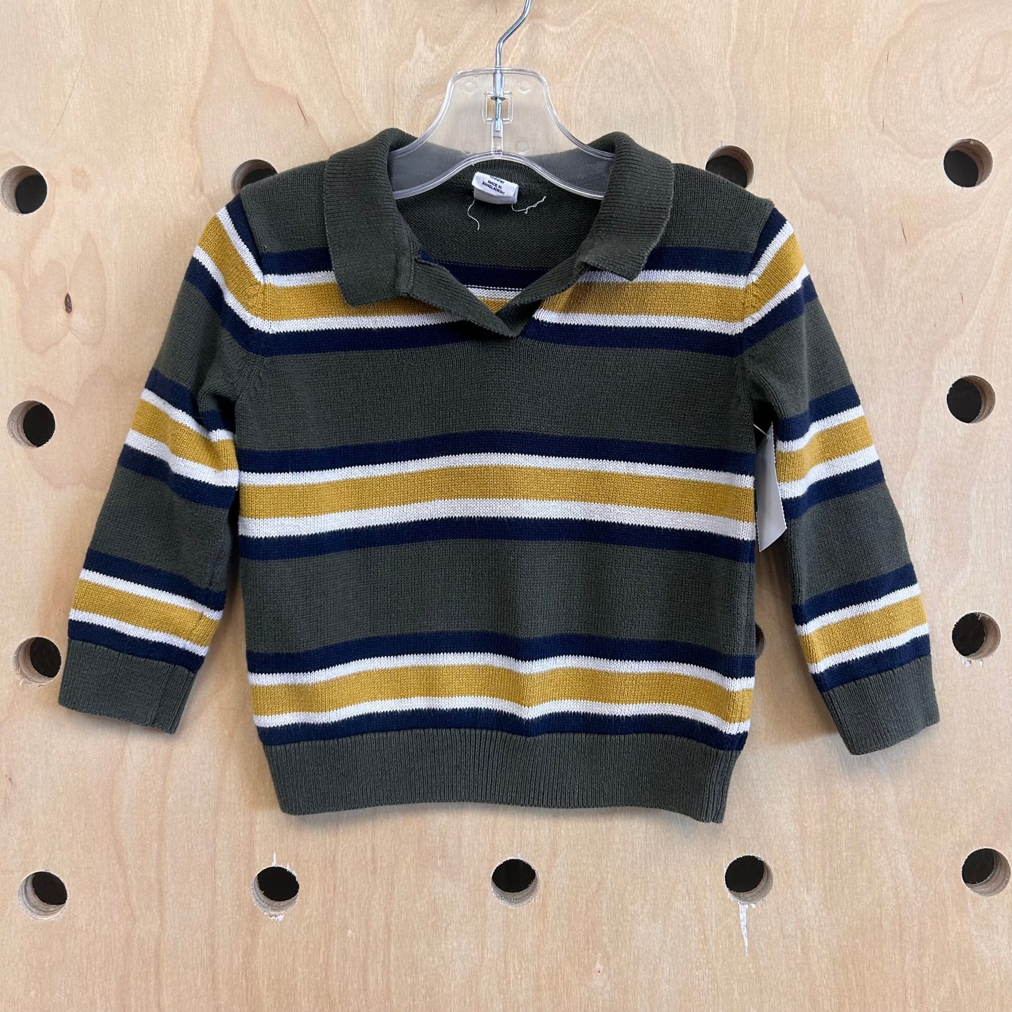 Green Striped Sweater