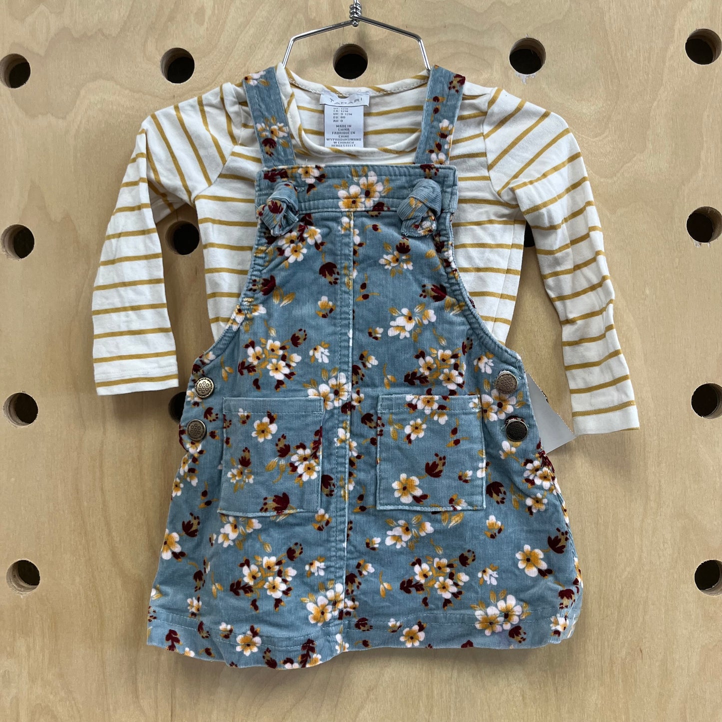 Blue Floral Jumper Outfit