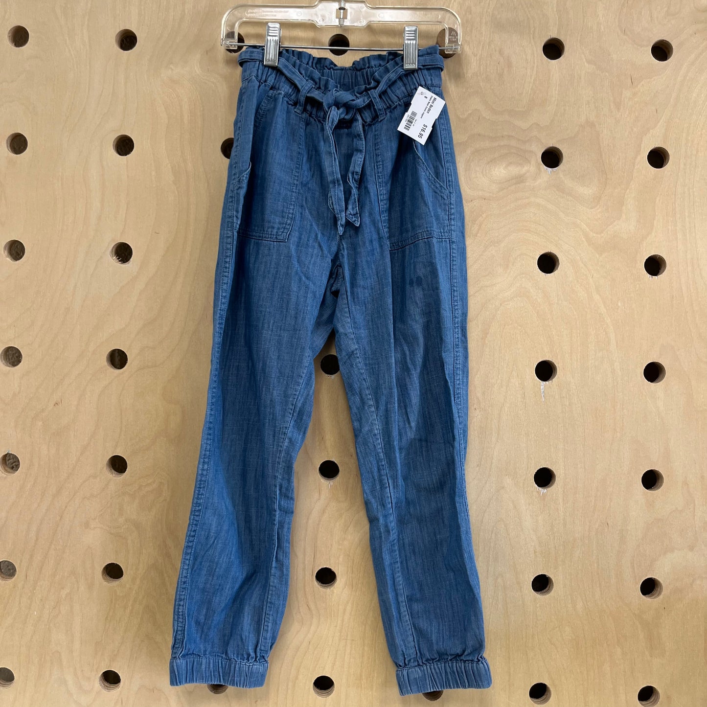 Elastic Waist Denim Joggers