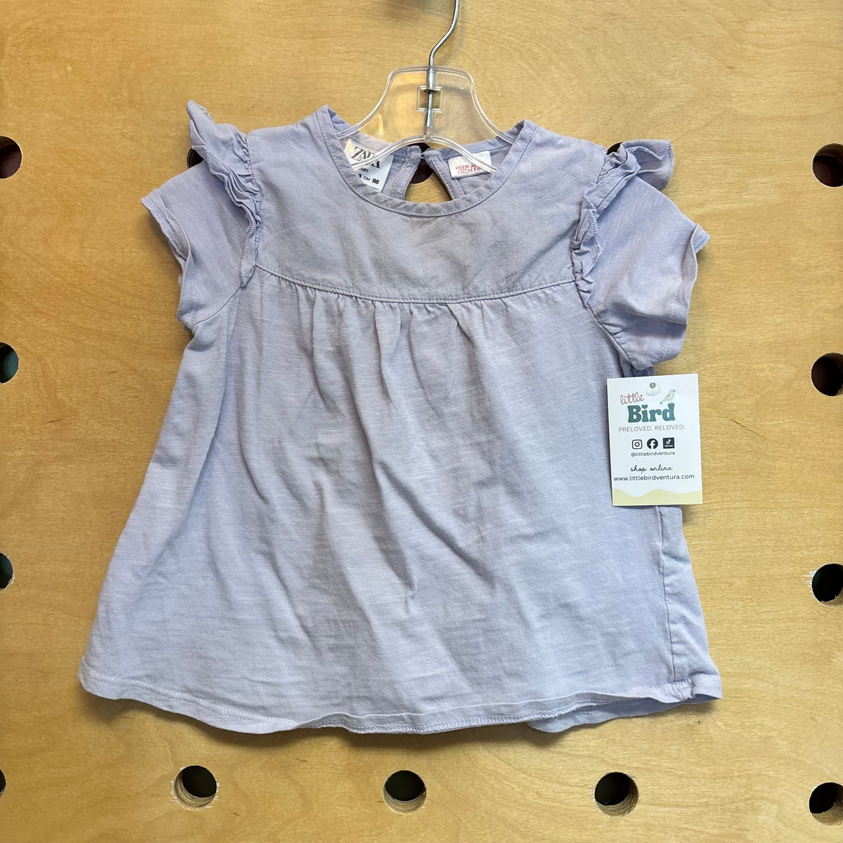Periwinkle Ruffle Sleeve Top