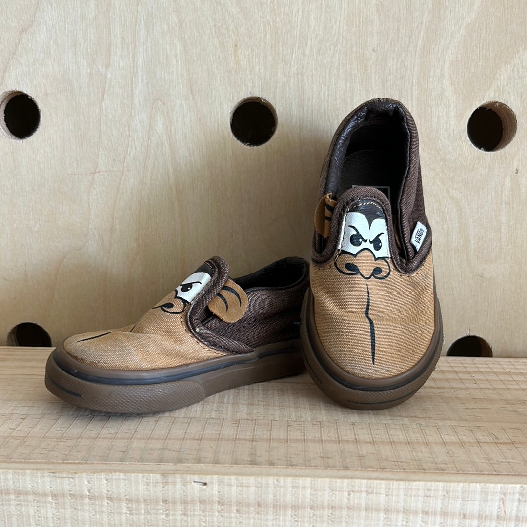 Brown Gorilla Slip Ons