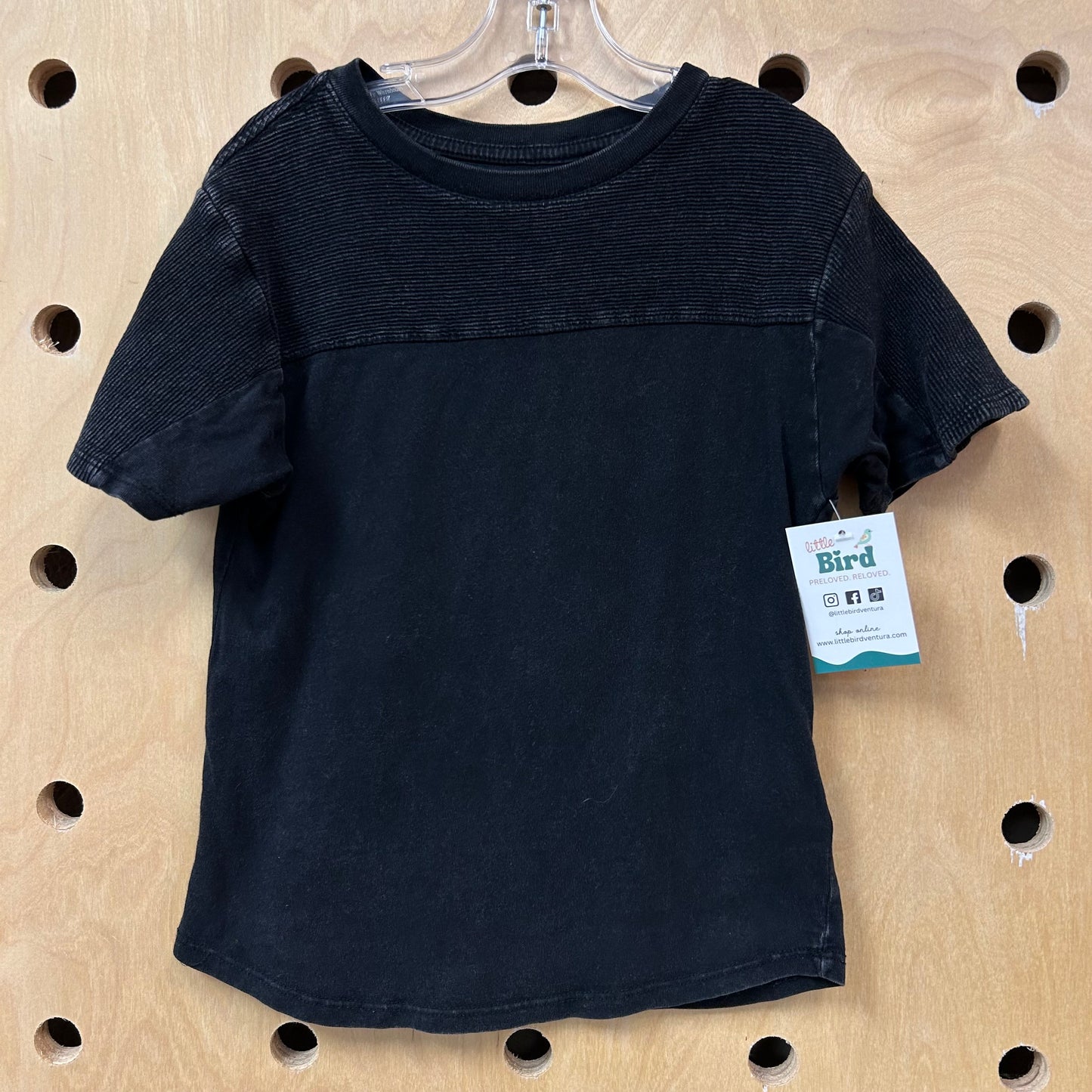 Black Ribbed Tee