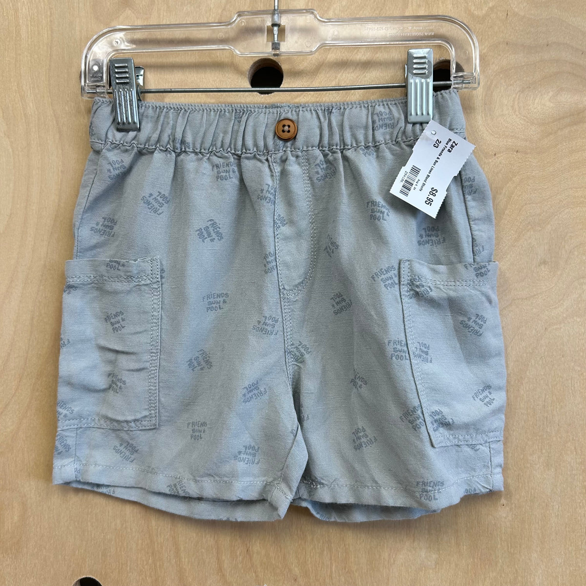 Blue Friends & Sun Linen Blend Shorts