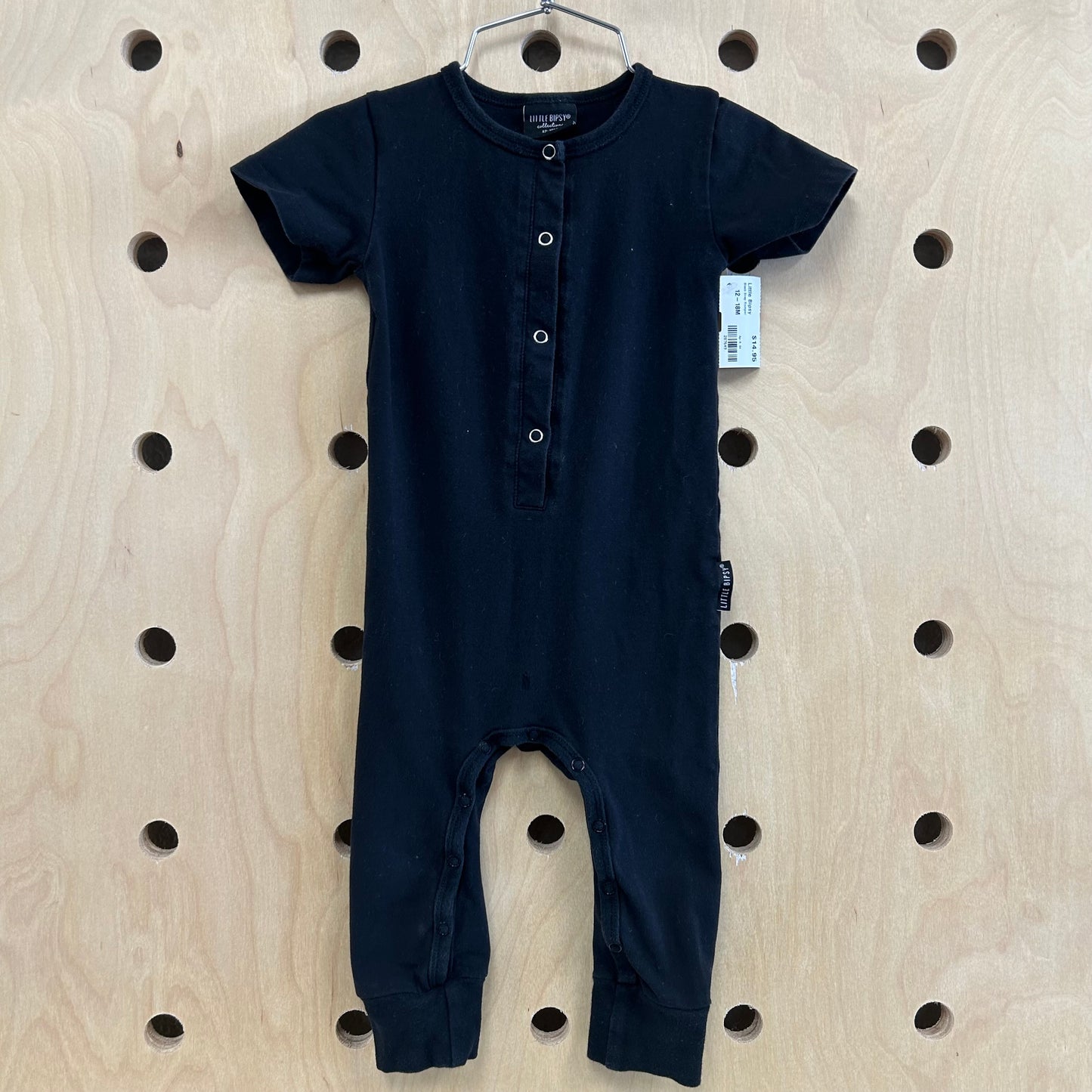 Black Snap Romper