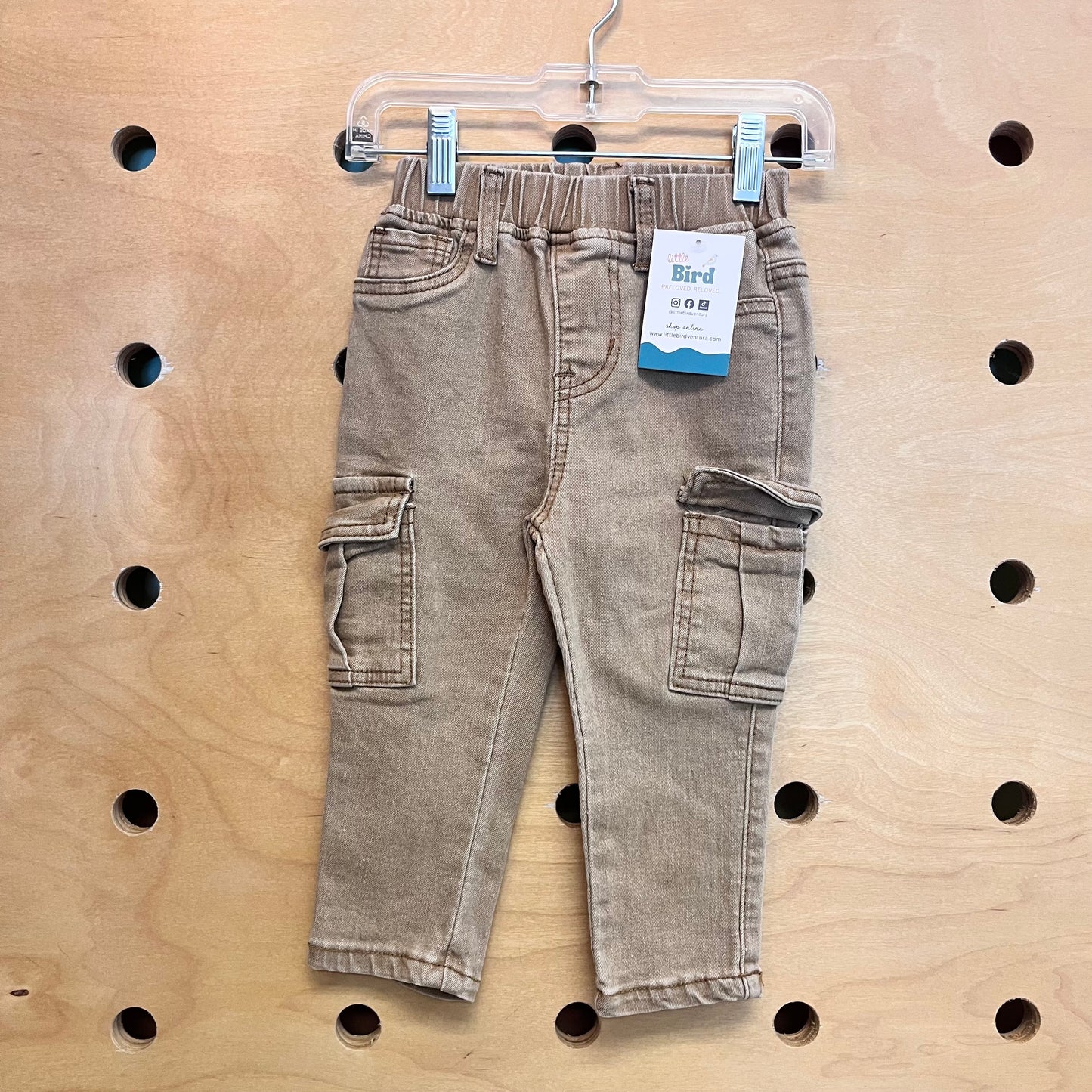 Pull On Tan Cargo Denim