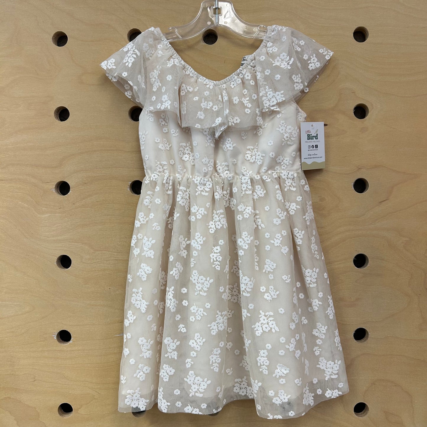 Ivory Tulle Floral Dress