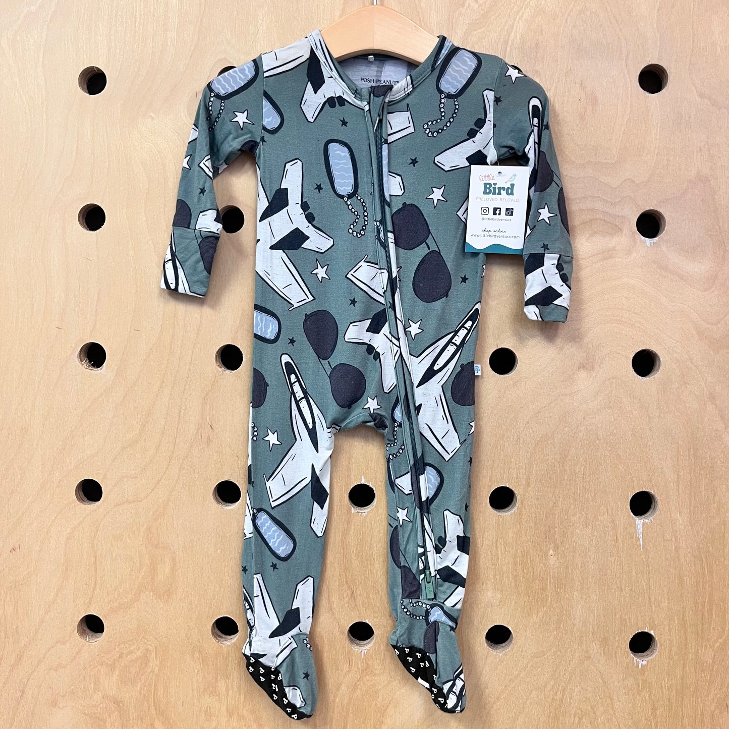Green Pilot Bamboo Footies