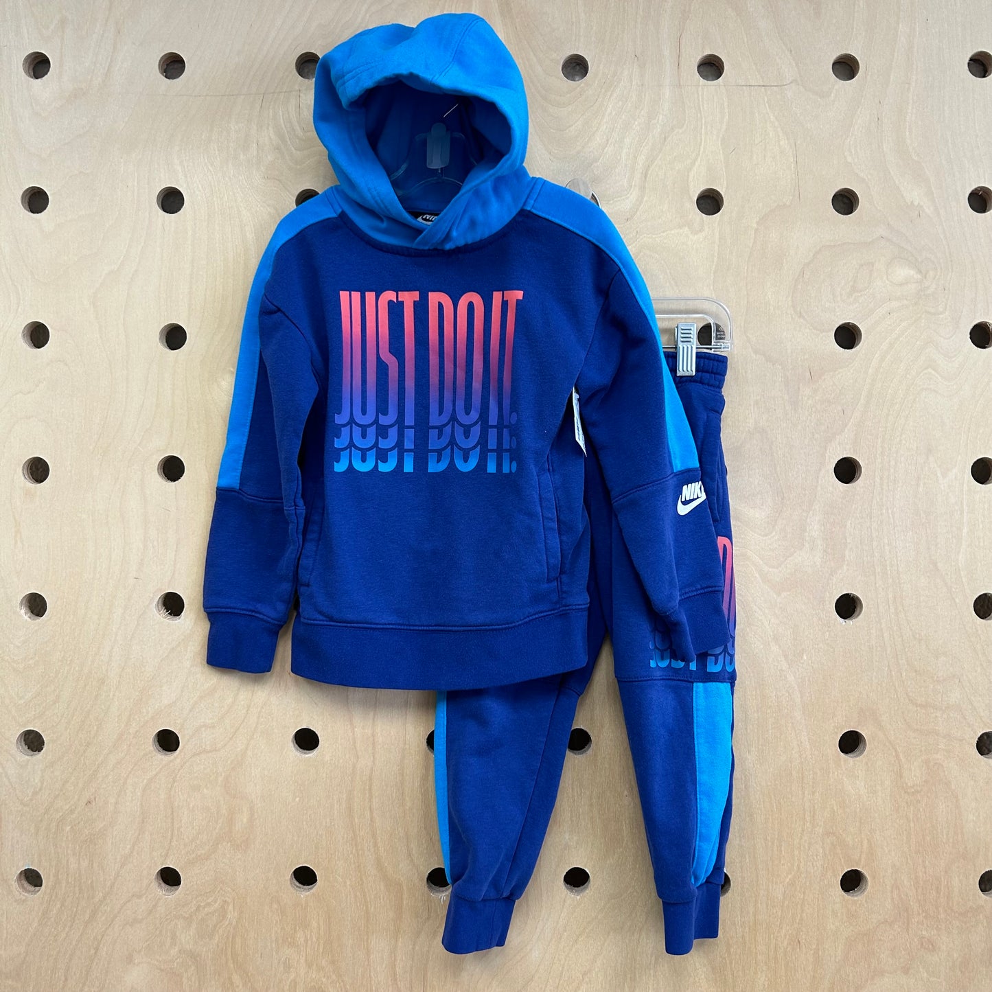 Blue Just Do It Fleece Set