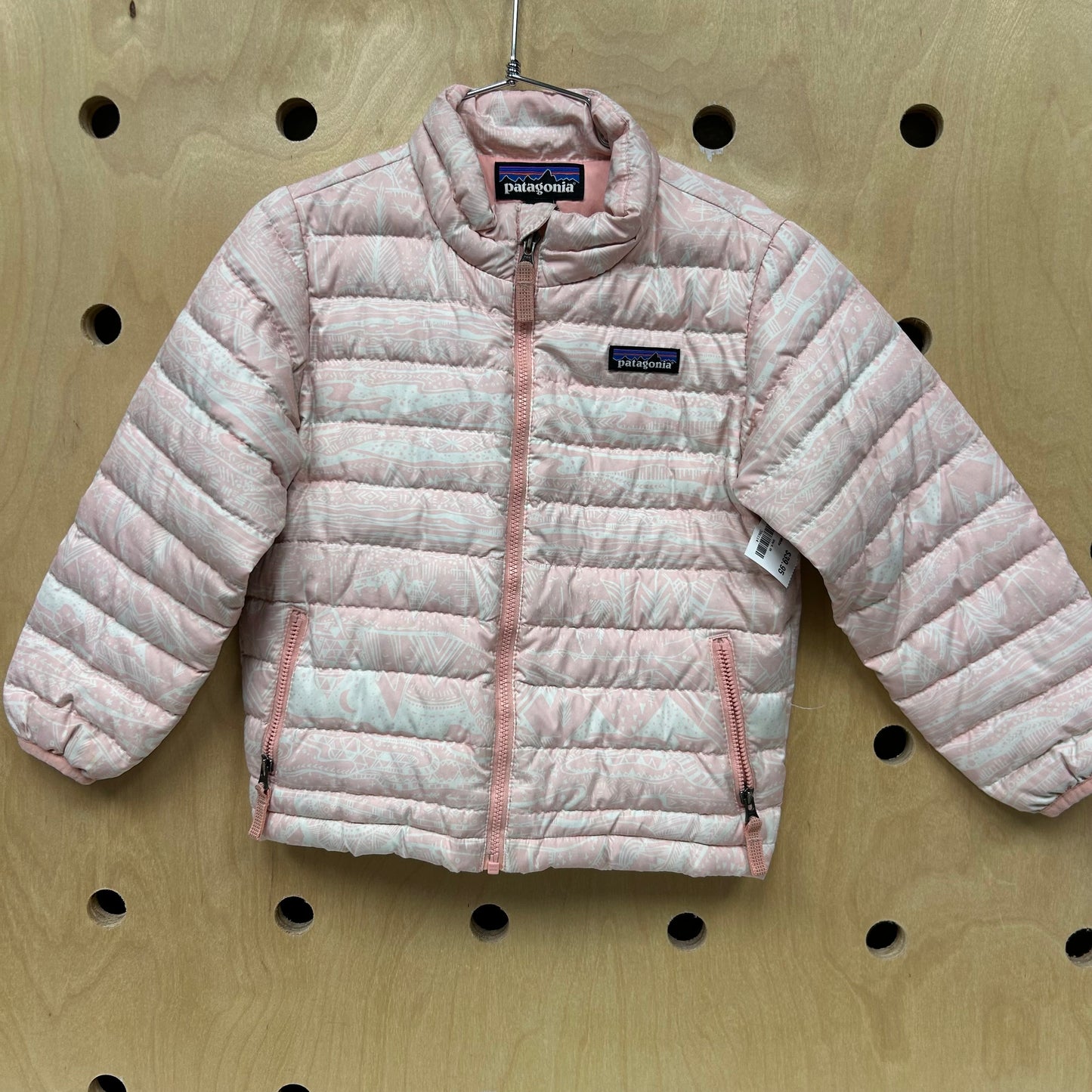 Baby Down Sweater Pink & White