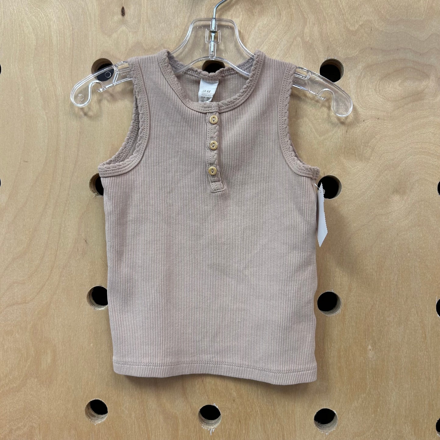 Tan Ribbed Tank Top