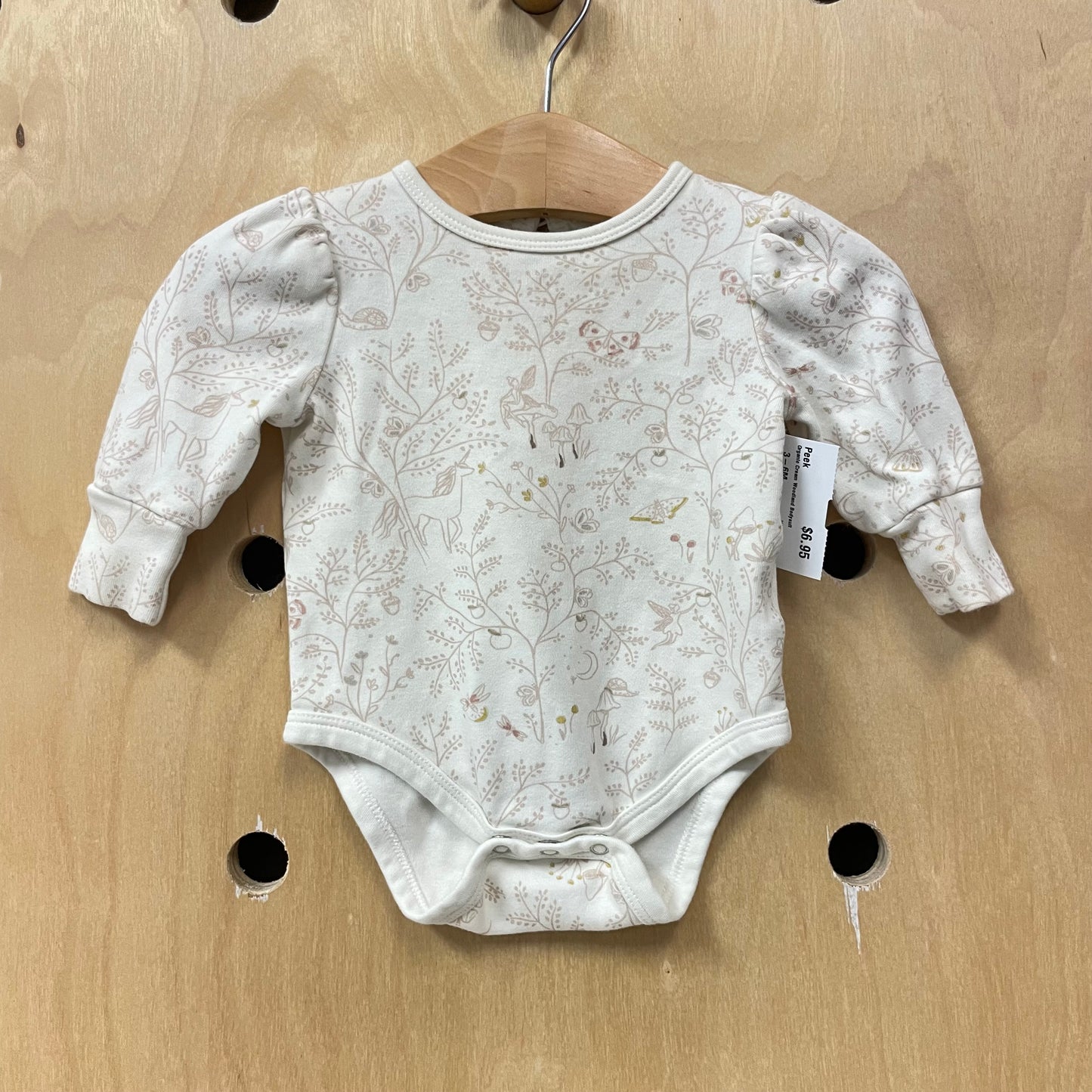 Organic Cream Woodland Bodysuit