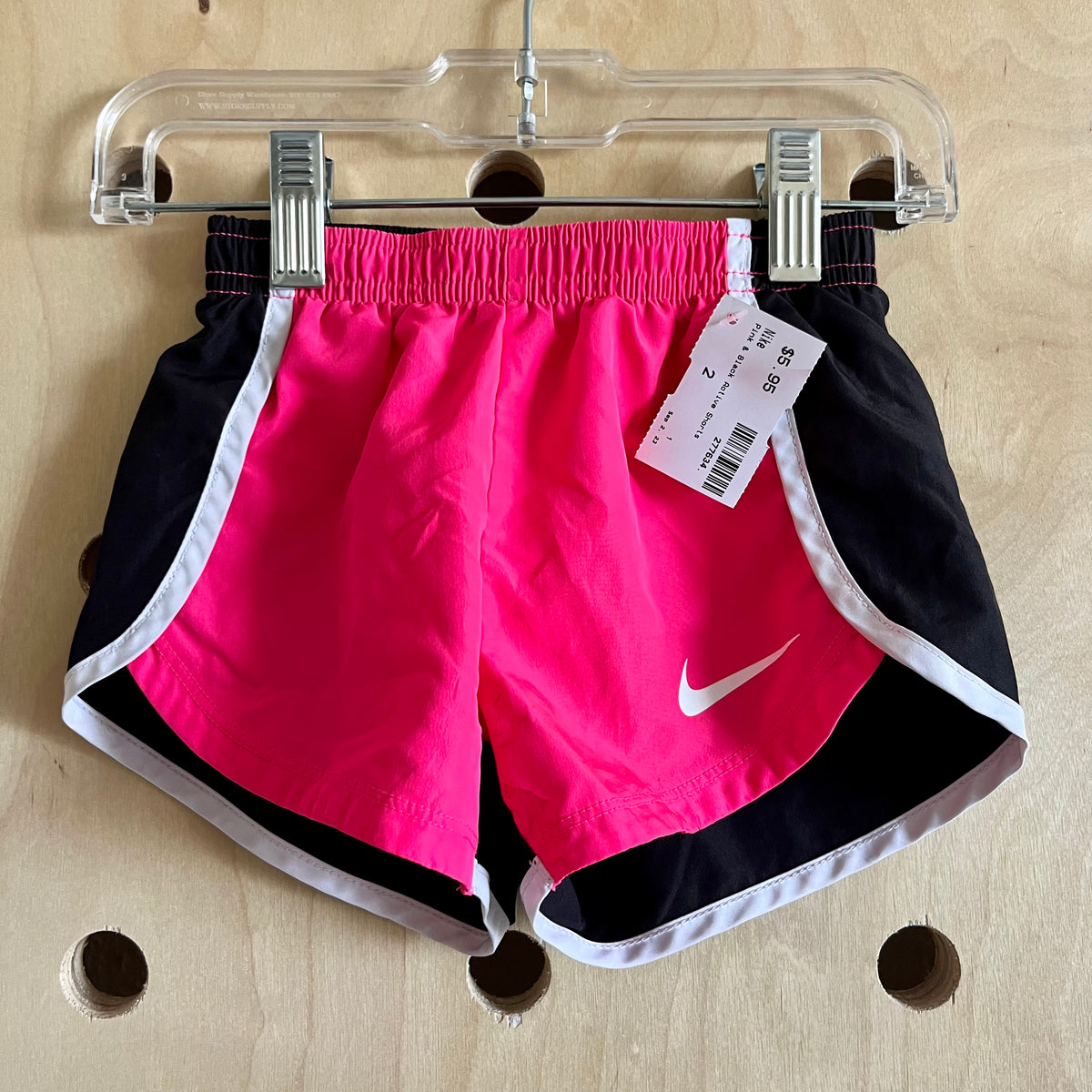 Pink & Black Active Shorts