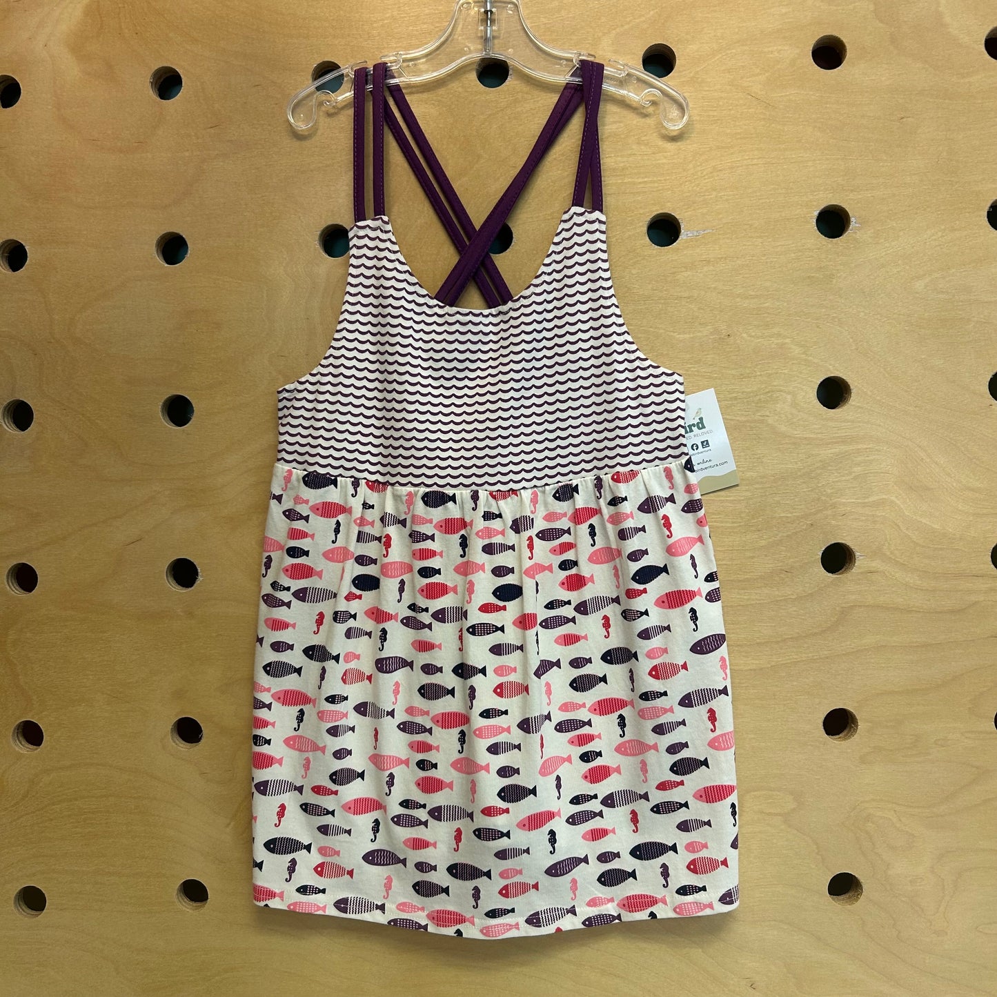 Organic Purple Striped Fish Dress NEW!