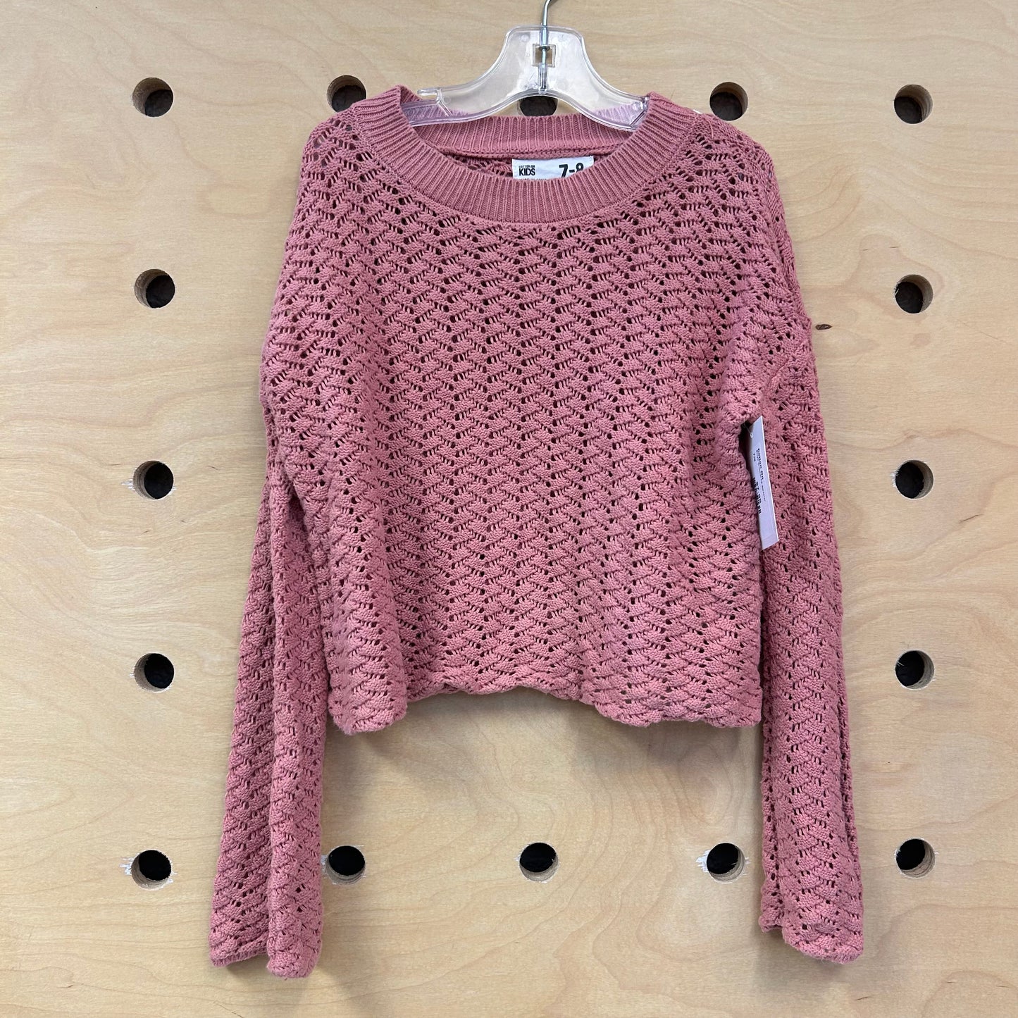 Blush Crochet LS Sweater