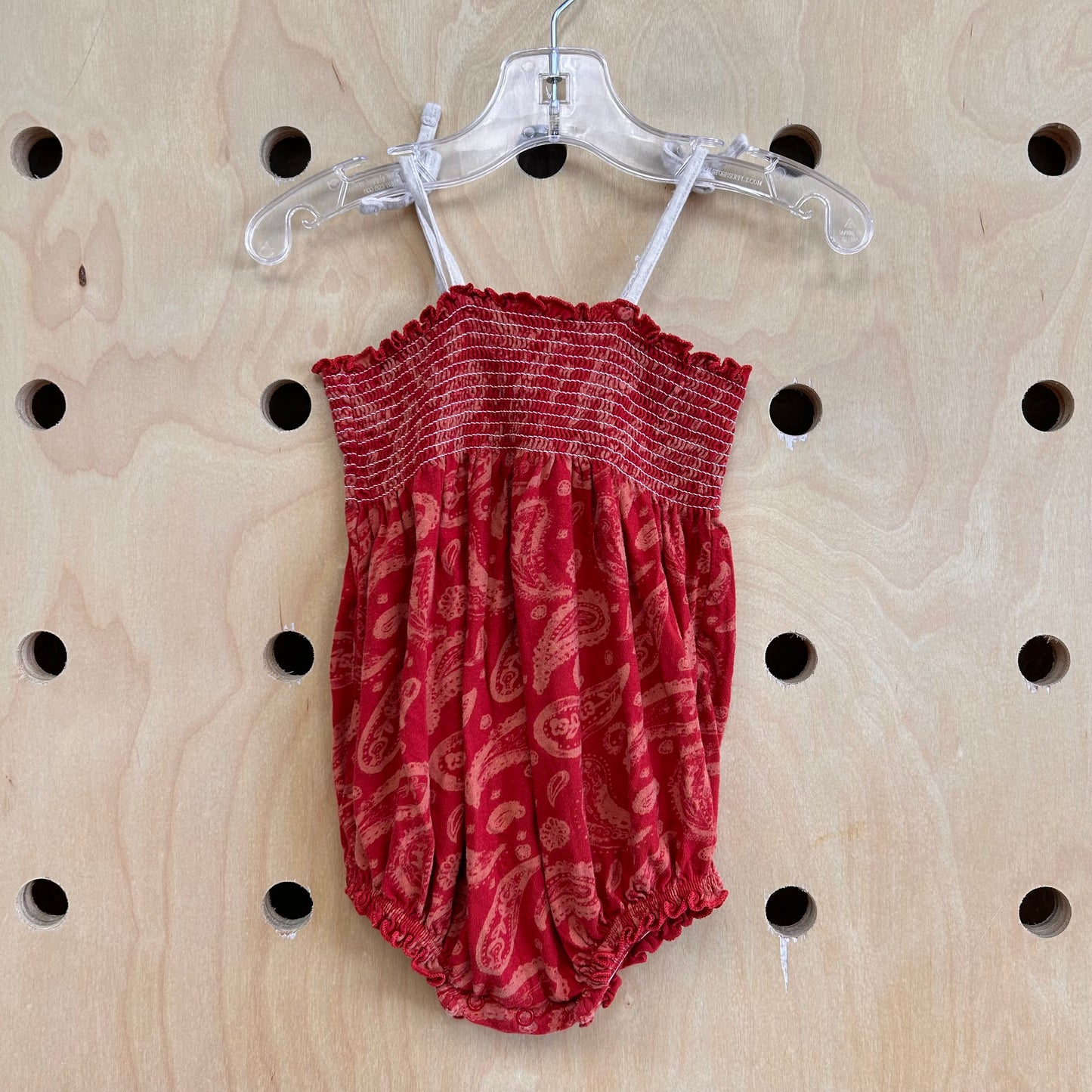 Red Paisley Romper
