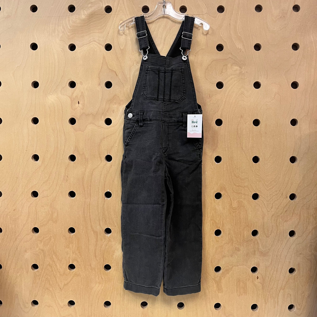Black Denim Overalls