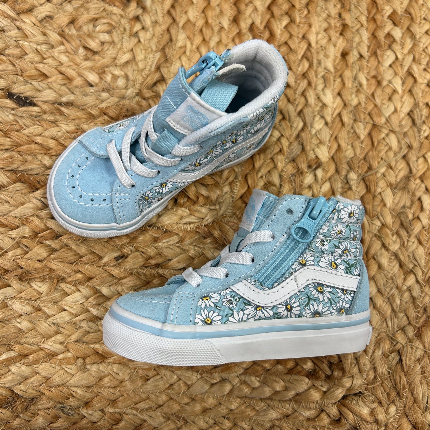 Light Blue Floral Hi Tops