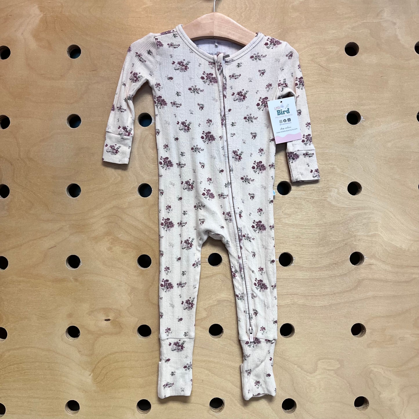 Cream Floral Eyelet 2Way Zippy