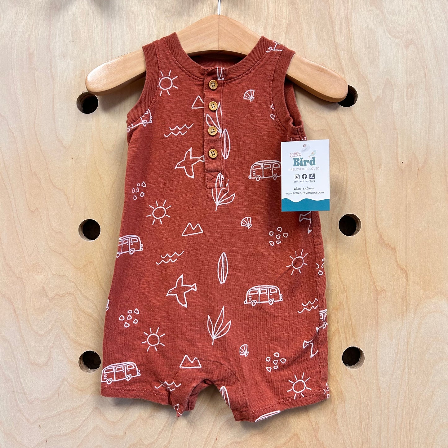 Organic Beach Camping Henley Romper