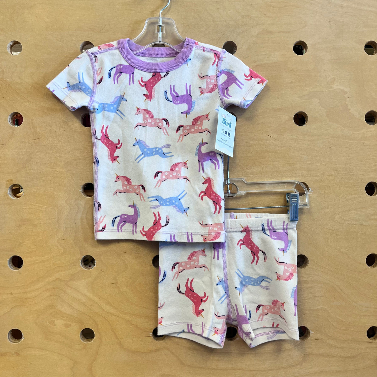 Organic White/Purple Unicorns PJ's