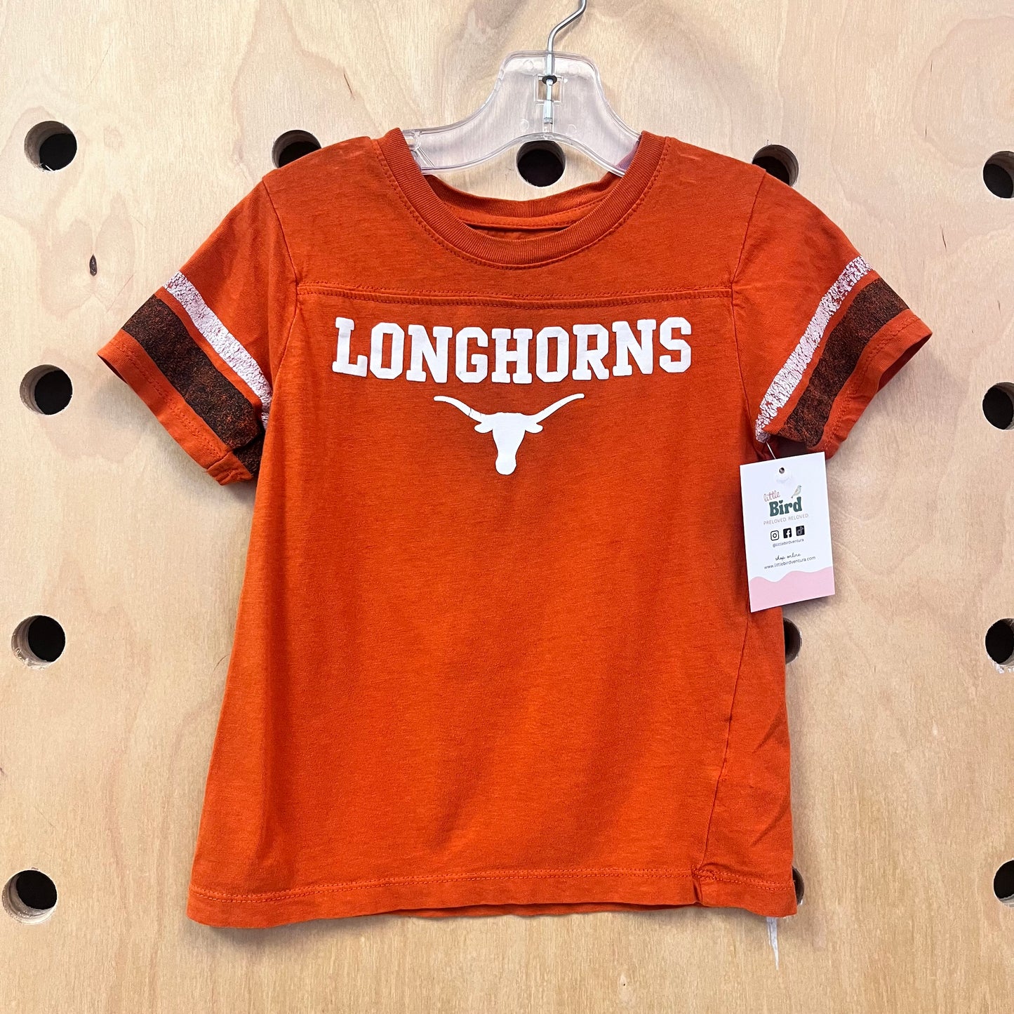 Orange Glitter Longhorns Tee