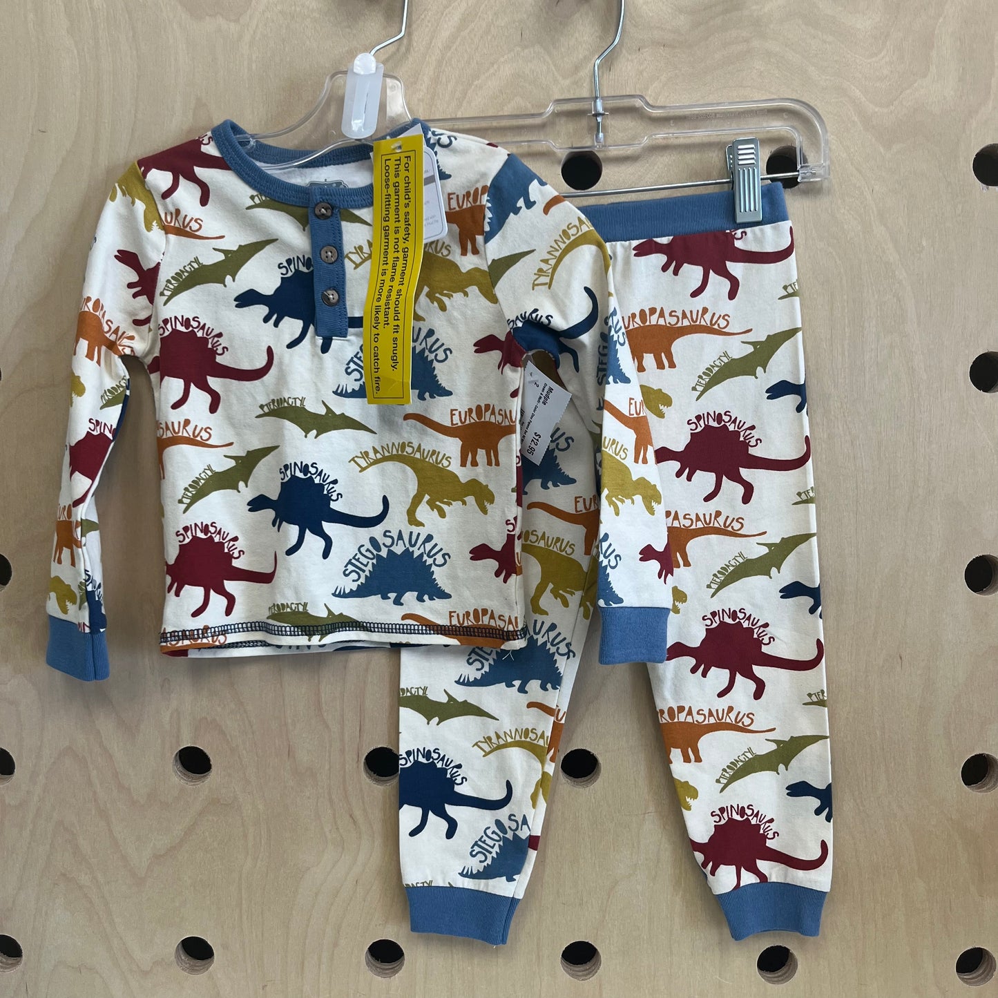 Cream & Multi-Color Dino Pajamas NEW!!!